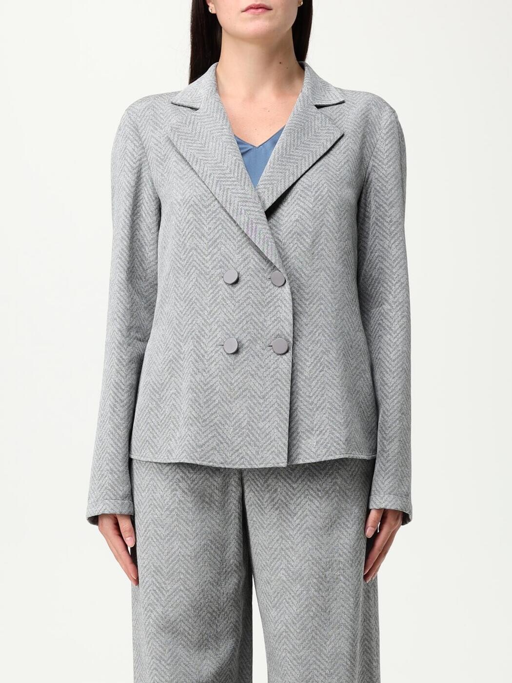 エン急性灰白髄炎 アルマーニ EMPORIO ARMANI 背広上衣 背広 上衣 レディース 薄墨色 Suit Jackets EW002239TE15783 関税 貨物輸送無料 2025AW gi