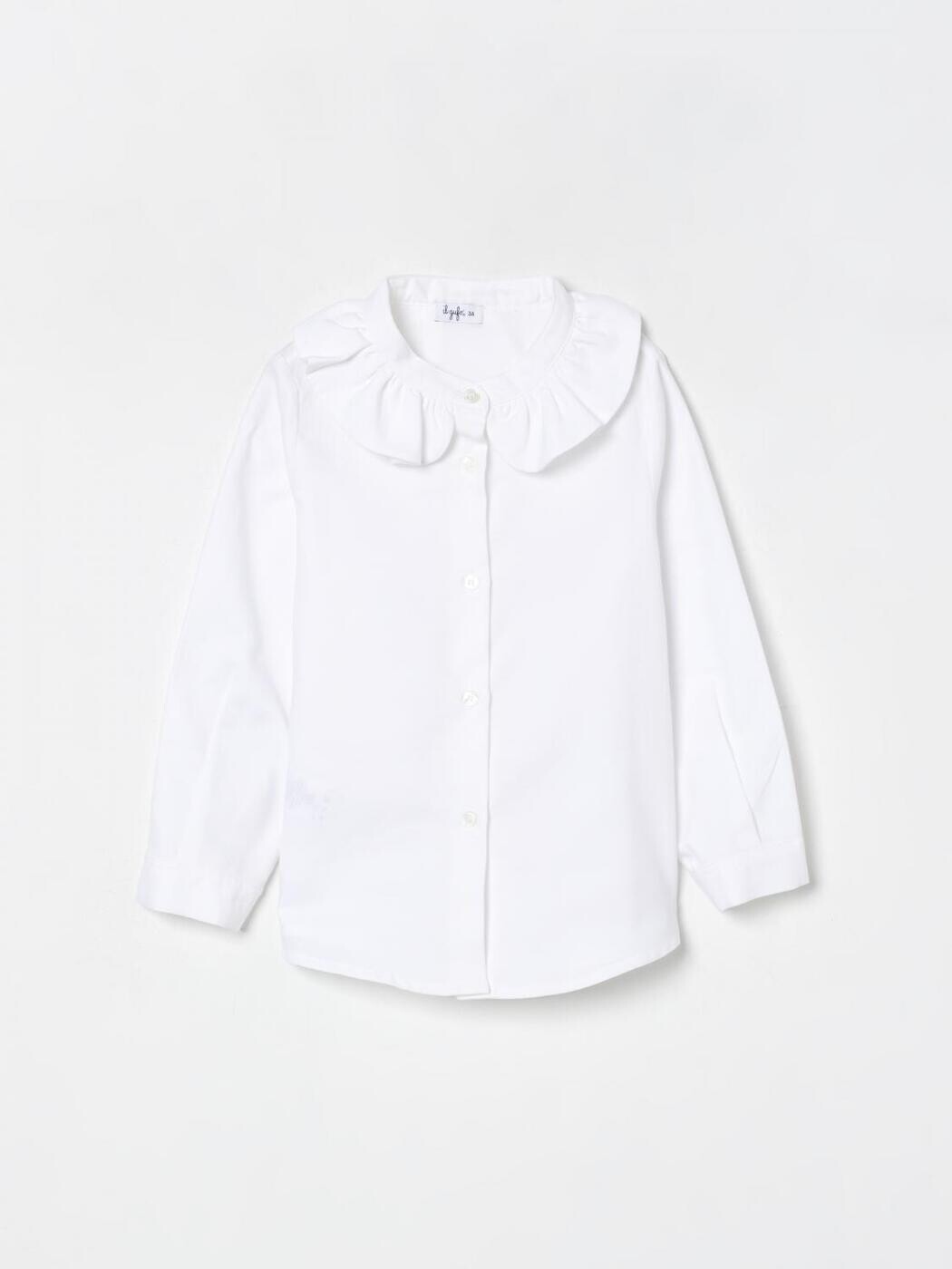 イルグッフォ IL GUFO フォーマルシャツ プルオーバー ガールズ 白いこと Formal shirts GCL0002C0052 関税 貨物輸送無料 2025AW gi