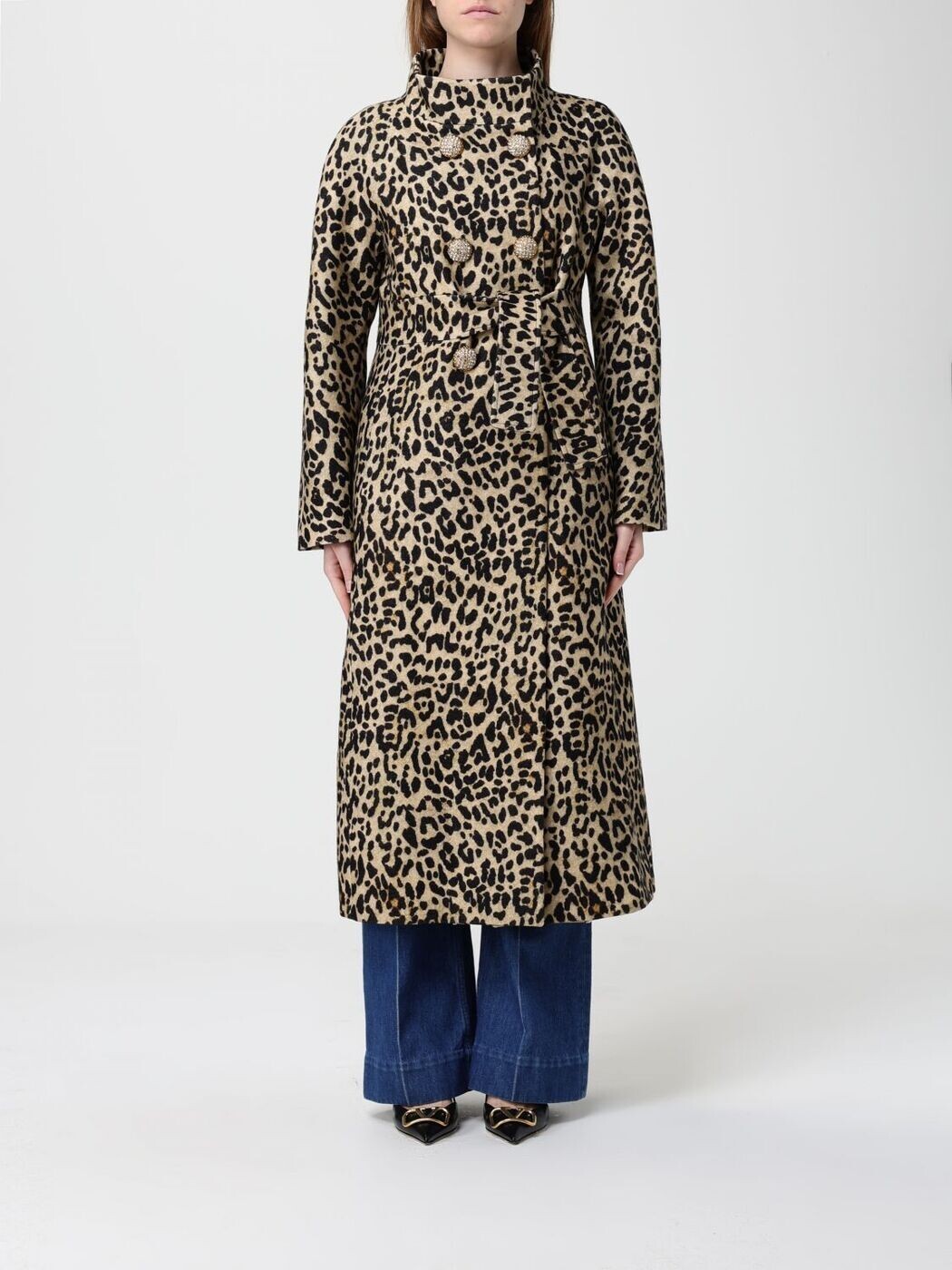 バレンチノ VALENTINO トレンチコート 厚地の外套 レディース マルチ色合い Coats and trench coats 7B3CA7Y09G7 関税 貨物輸送無料 2025AW gi