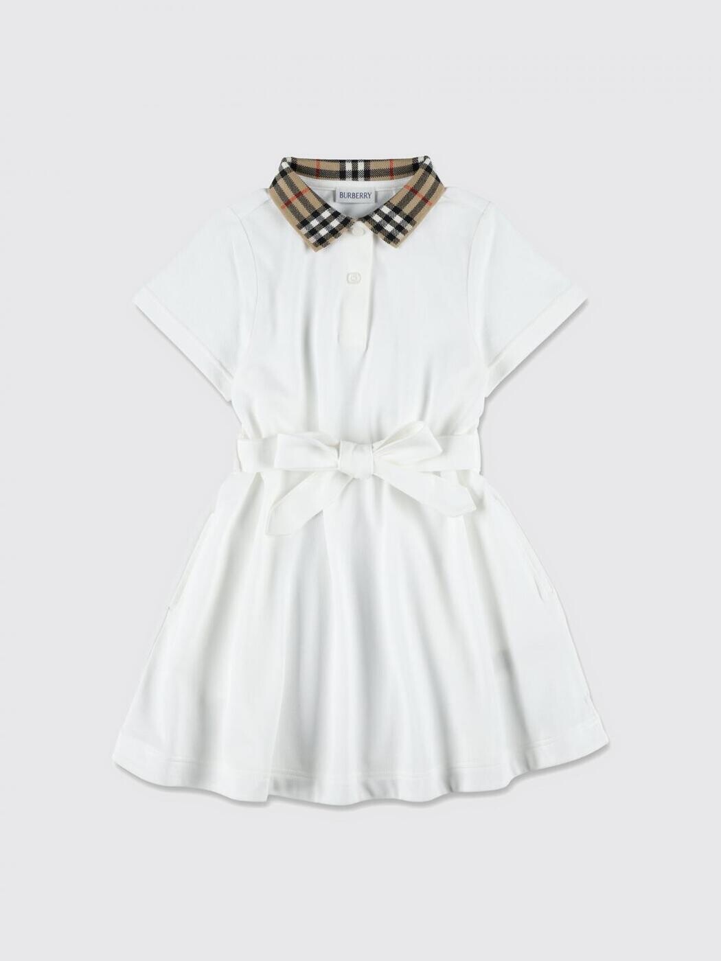 バーバリー BURBERRY ロング御召しもの 御召しもの ガールズ 白いこと Long dresses 8105586 ~ 関税 貨物輸送無料 2026SS gi