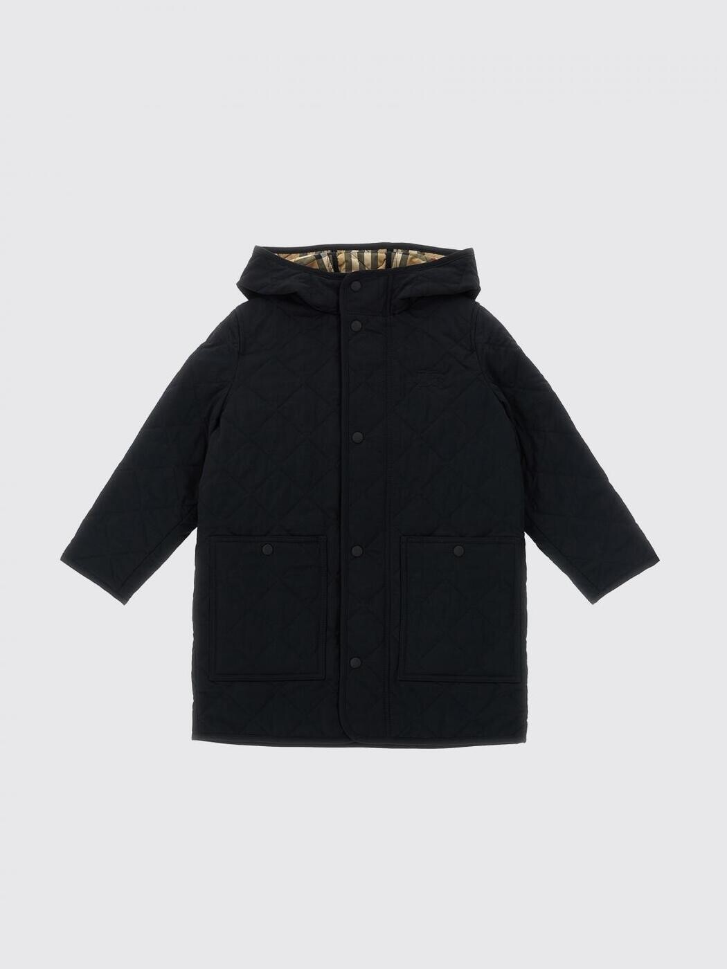 バーバリー BURBERRY 厚地の外套 ボーイズ 黒いこと Coats 8108502 ~ 関税 貨物輸送無料 2025AW gi