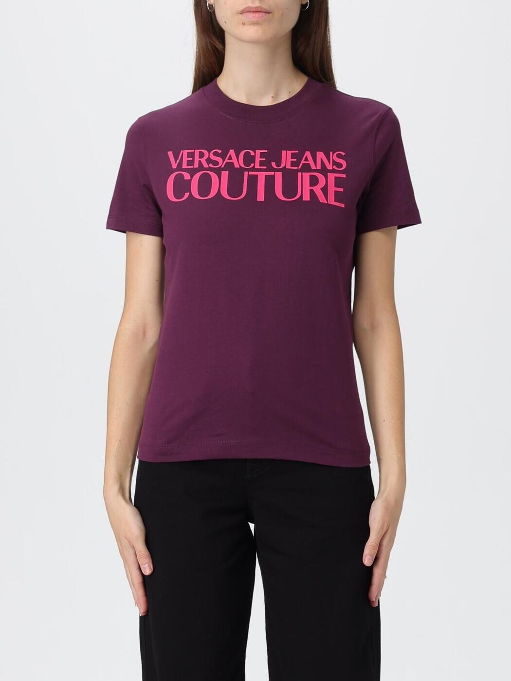 ヴェルサーチェ・ジーンズ・クチュール VERSACE JEANS COUTURE ポロシャツ Tシャツ レディース パープル T-shirts and polo shirts 79HAHE05CJ00E Violet 関税 送料無料 2025AW gi|BRANDSHOP「il Tesoro」