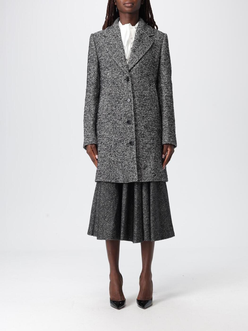 ドルチェ\u0026ガッバーナ DOLCE\u0026GABBANA トレンチコート 厚地の外套 レディース 薄墨色 Coats and trench coats F0W4GTFMZAI 関税 貨物輸送無料 2025AW gi