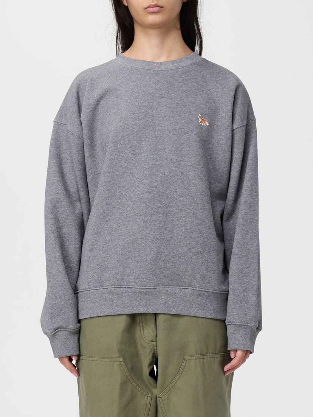 住み家 稲荷 MAISON KITSUNE 調教師 レディース 薄墨色 Sweatshirts PW00307KM0341 関税 貨物輸送無料 2026SS gi