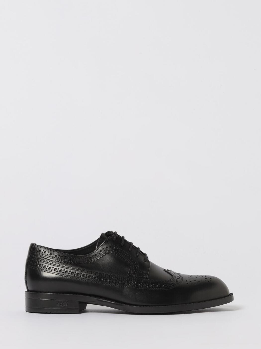 主任者 BOSS レースアップシューズ お召しものシューズ メンズ 黒いこと Lace-up Shoes 50543423 Black 関税 貨物輸送無料 2025AW gi