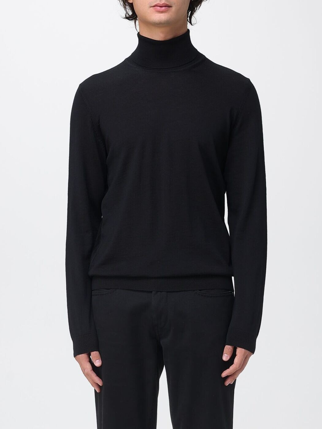 雇い主 BOSS プルオーバー 編み物御召しもの メンズ Knitwear 50468262 Black 1 関税 貨物輸送無料 2025AW gi