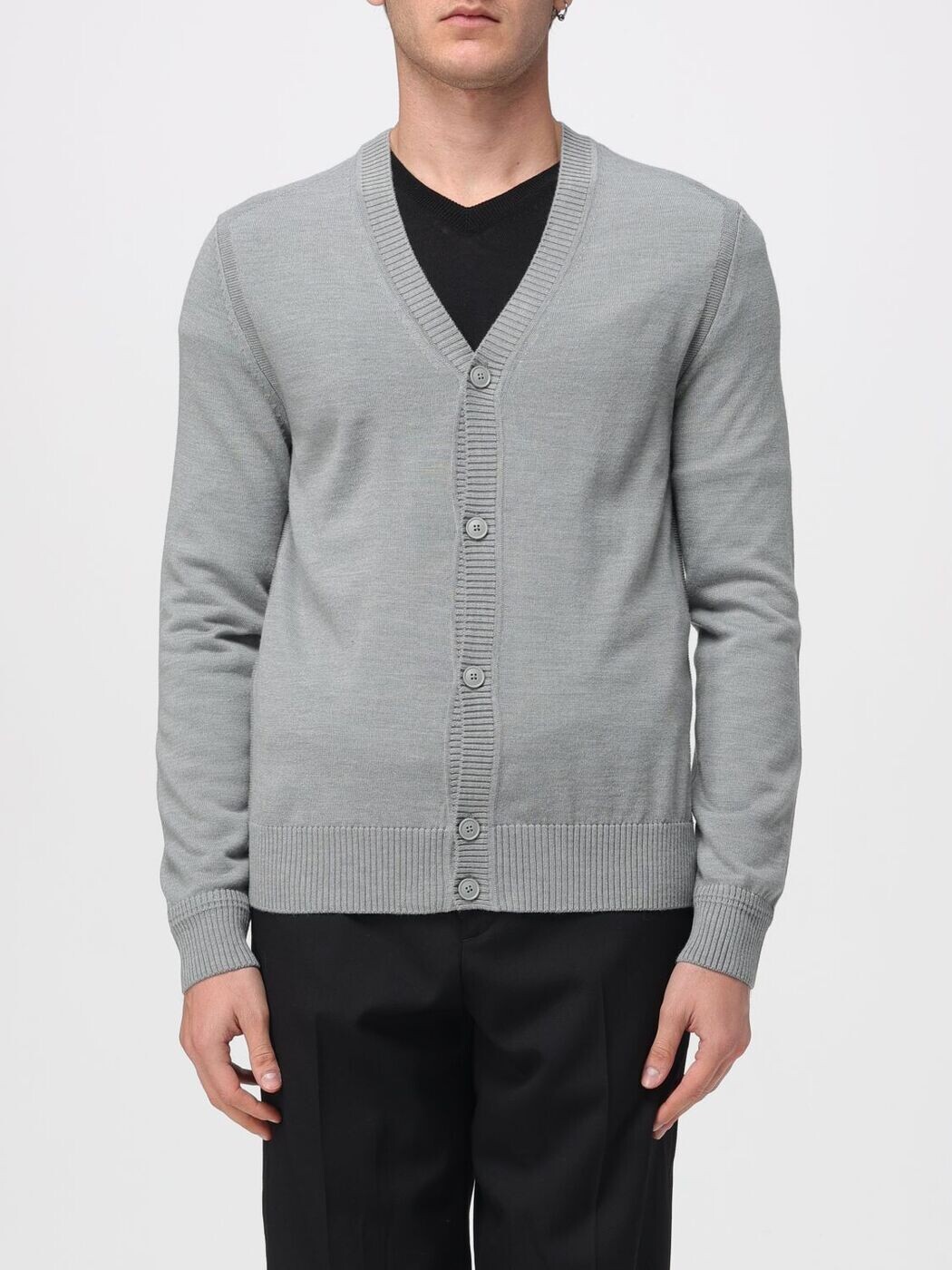 雇い主 BOSS プルオーバー 編み物御召しもの メンズ しろがね色 Knitwear 50523574 Silver 関税 貨物輸送無料 2025AW gi