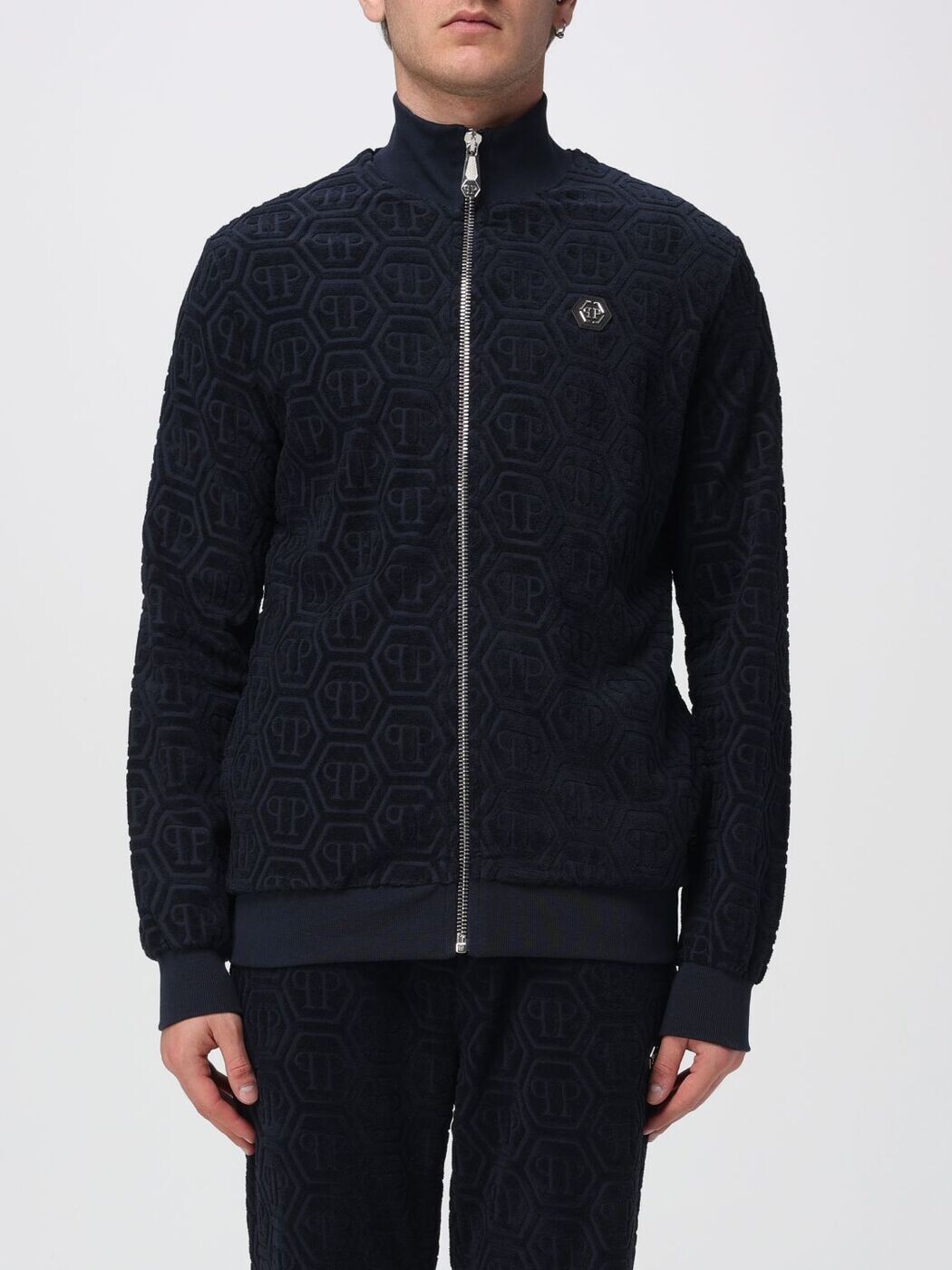 フィリップ 飾り気のない PHILIPP PLEIN トレイナー 調教師 メンズ 青碧 Sweatshirts FAECMJB3769PTE021N 関税 貨物輸送無料 2025AW gi