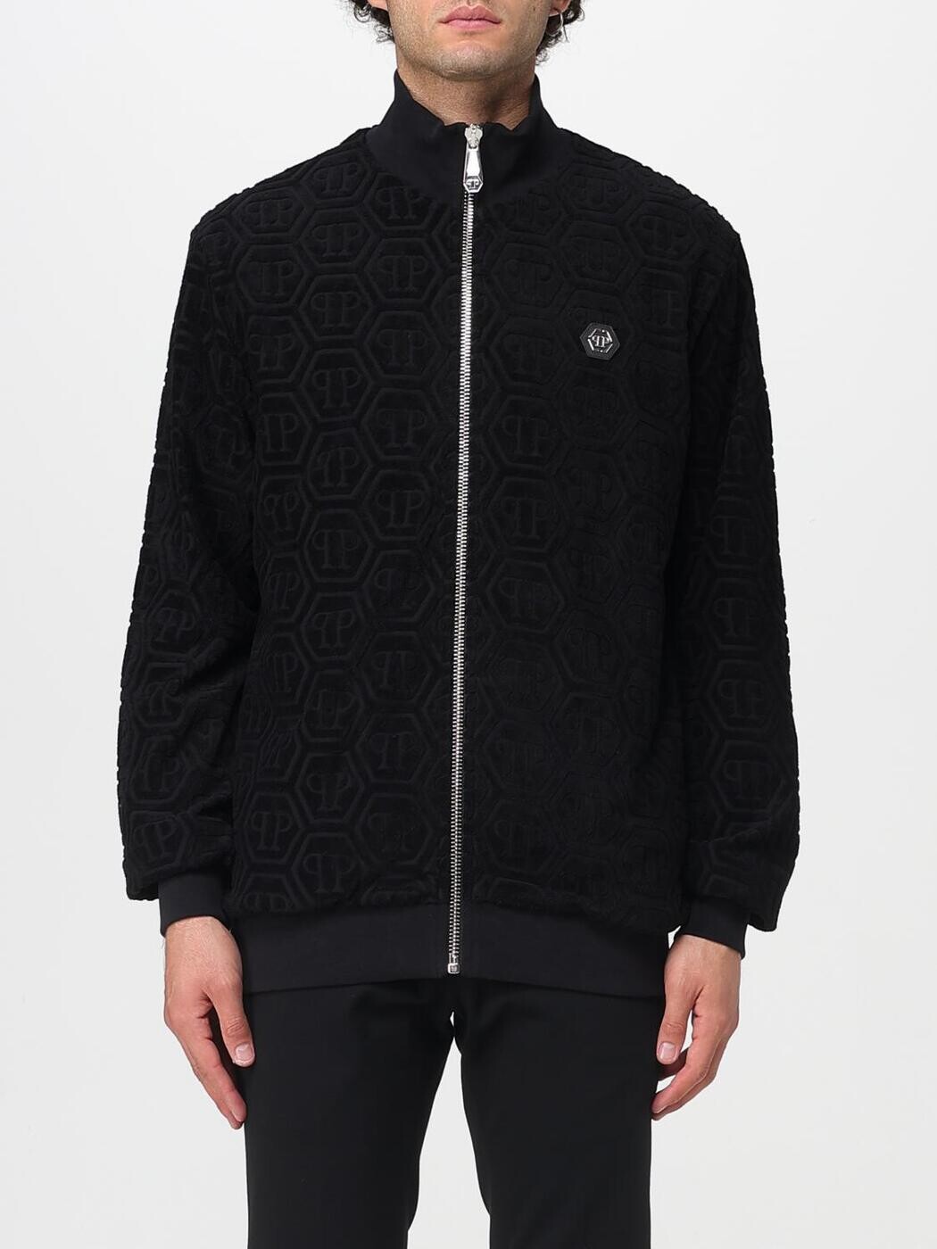 フィリップ 飾り気のない PHILIPP PLEIN トレイナー 調教師 メンズ 黒いこと Sweatshirts FAECMJB3769PTE021N 関税 貨物輸送無料 2025AW gi