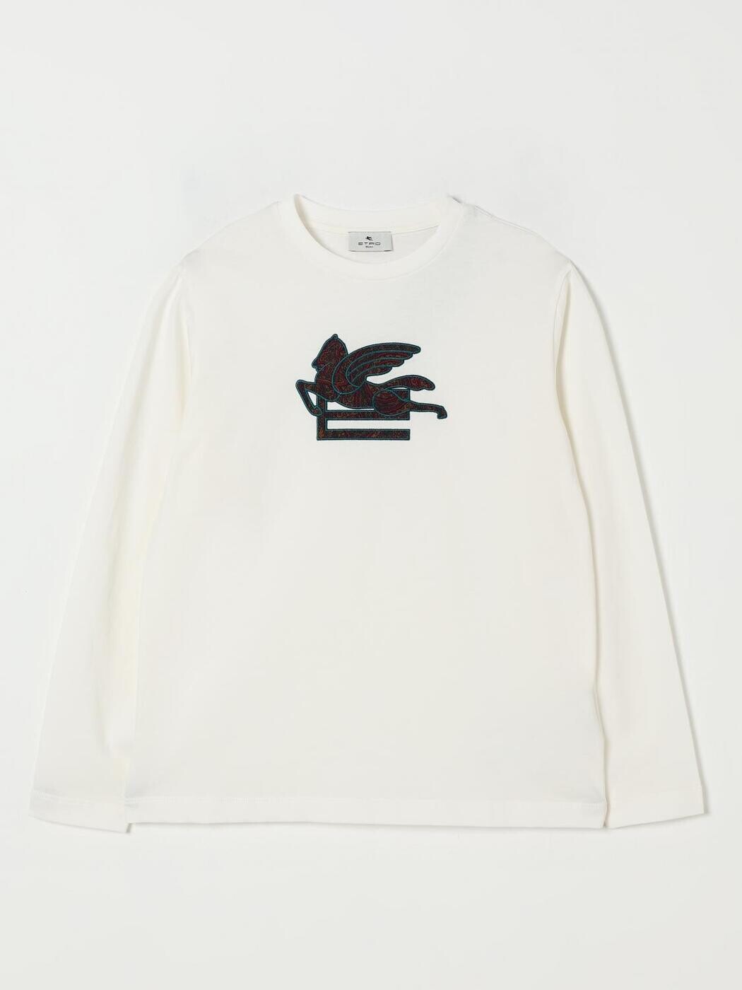 エトロ ETRO ロング衣袂ティーシャツ ティーシャツ ボーイズ 白いこと Long sleeve t-shirts GX8Q60Z2904 関税 貨物輸送無料 2025AW gi