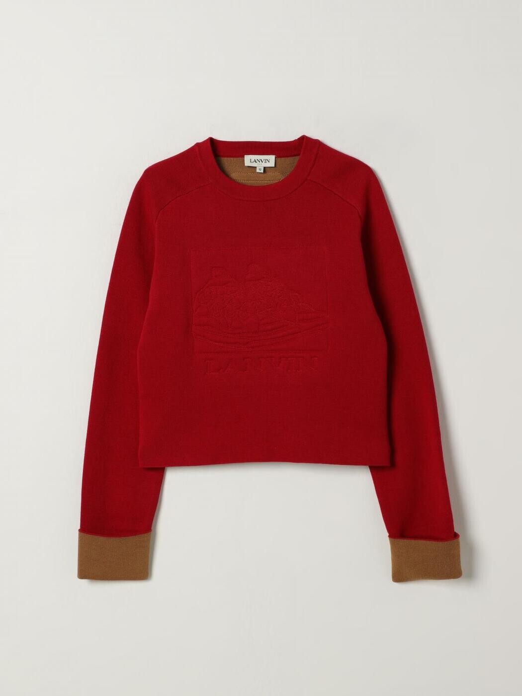 ランバン LANVIN クルーネックジャンパー 編み物御召しもの ガールズ 赤いこと Crew neck jumpers N30262 関税 貨物輸送無料 2025AW gi