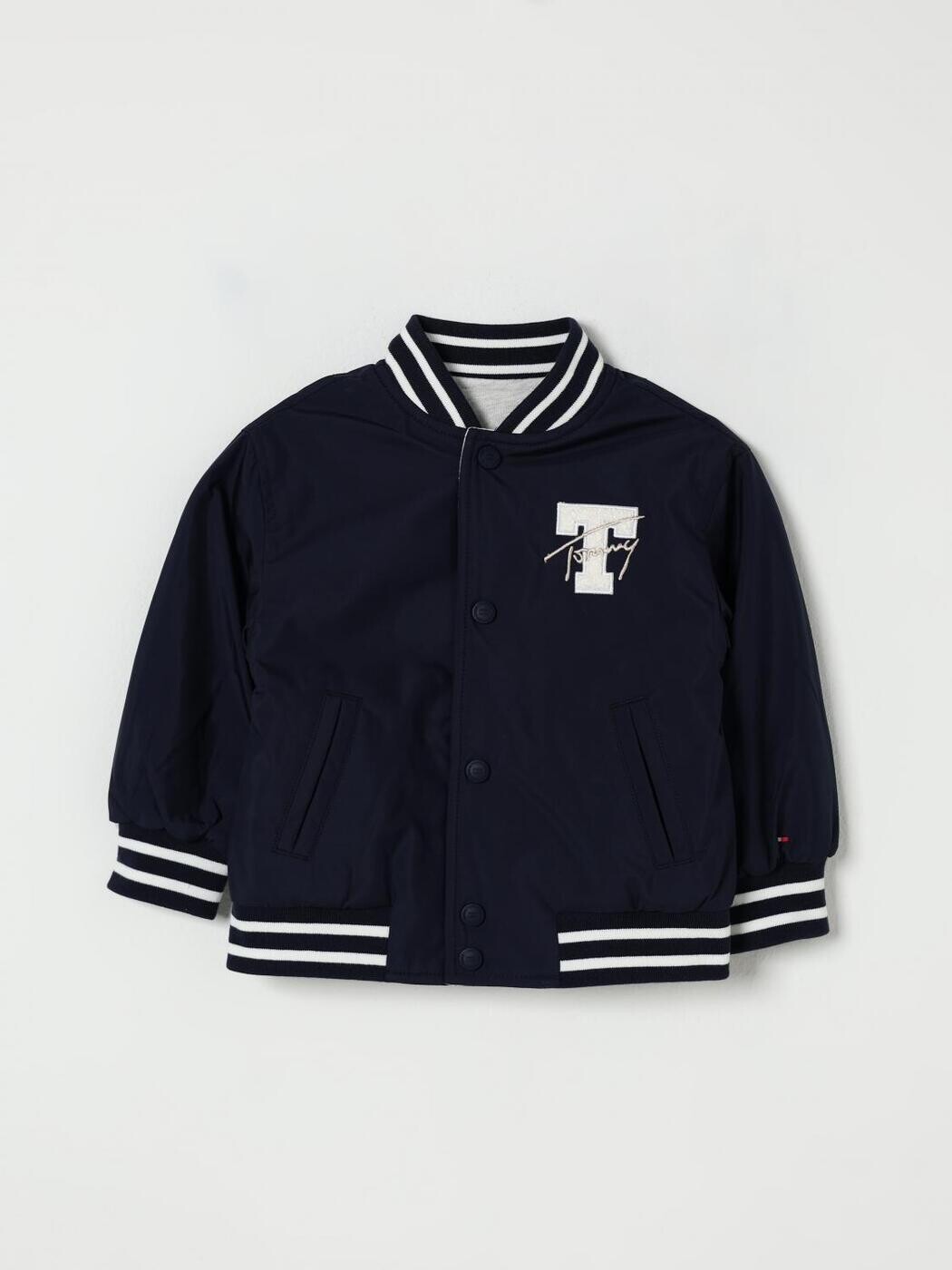 トミー ヒルフィガー TOMMY HILFIGER ボンバージャケット 上衣 ボーイズ 青碧 Bomber jackets KB0KB09740 関税 貨物輸送無料 2025AW gi