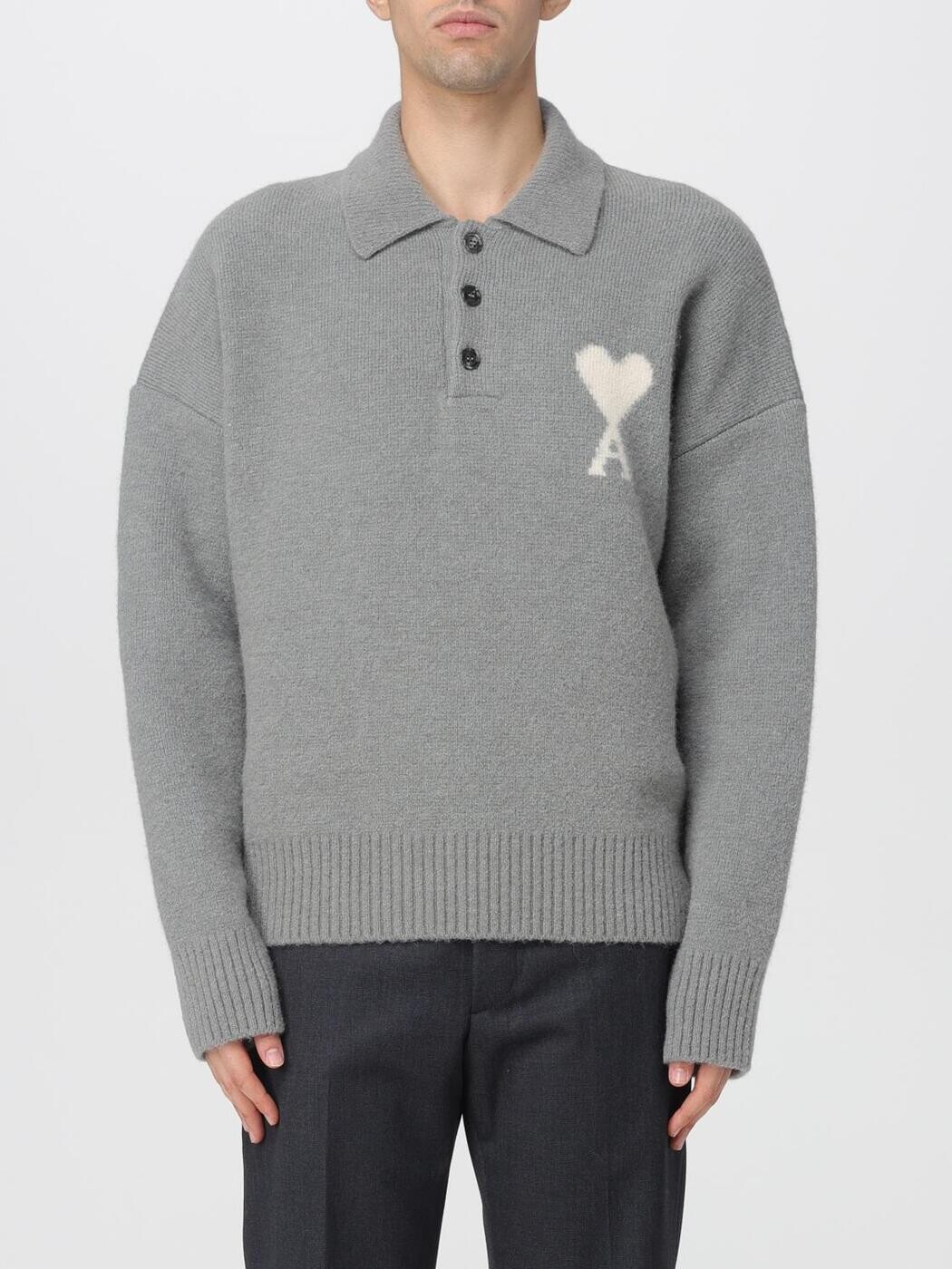 アミ パリス AMI PARIS ポロシャツ メンズ グレー Polo shirts UPL408KN0135 Grey 関税 送料無料 2026SS gi|BRANDSHOP「il Tesoro」