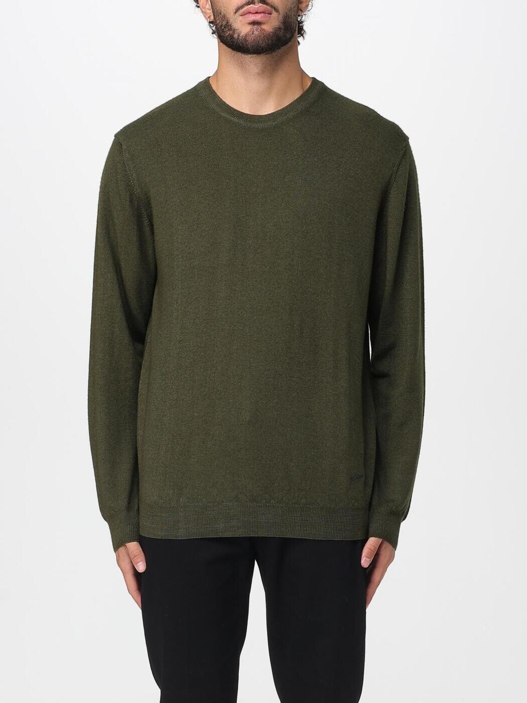 毛糸分限者 WOOLRICH プルオーバー 編み物御召しもの メンズ 緑であること Knitwear CFWOKN0277MRUF0775 Green 関税 貨物輸送無料 2025AW gi