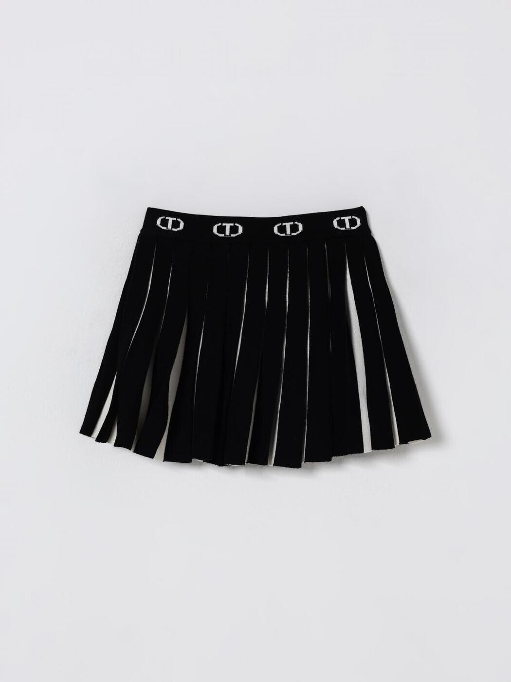ツイン書き割り TWINSET ミニ御徒面子 スコート ガールズ 黒いこと Mini-skirts 252GB3031 関税 貨物輸送無料 2025AW gi