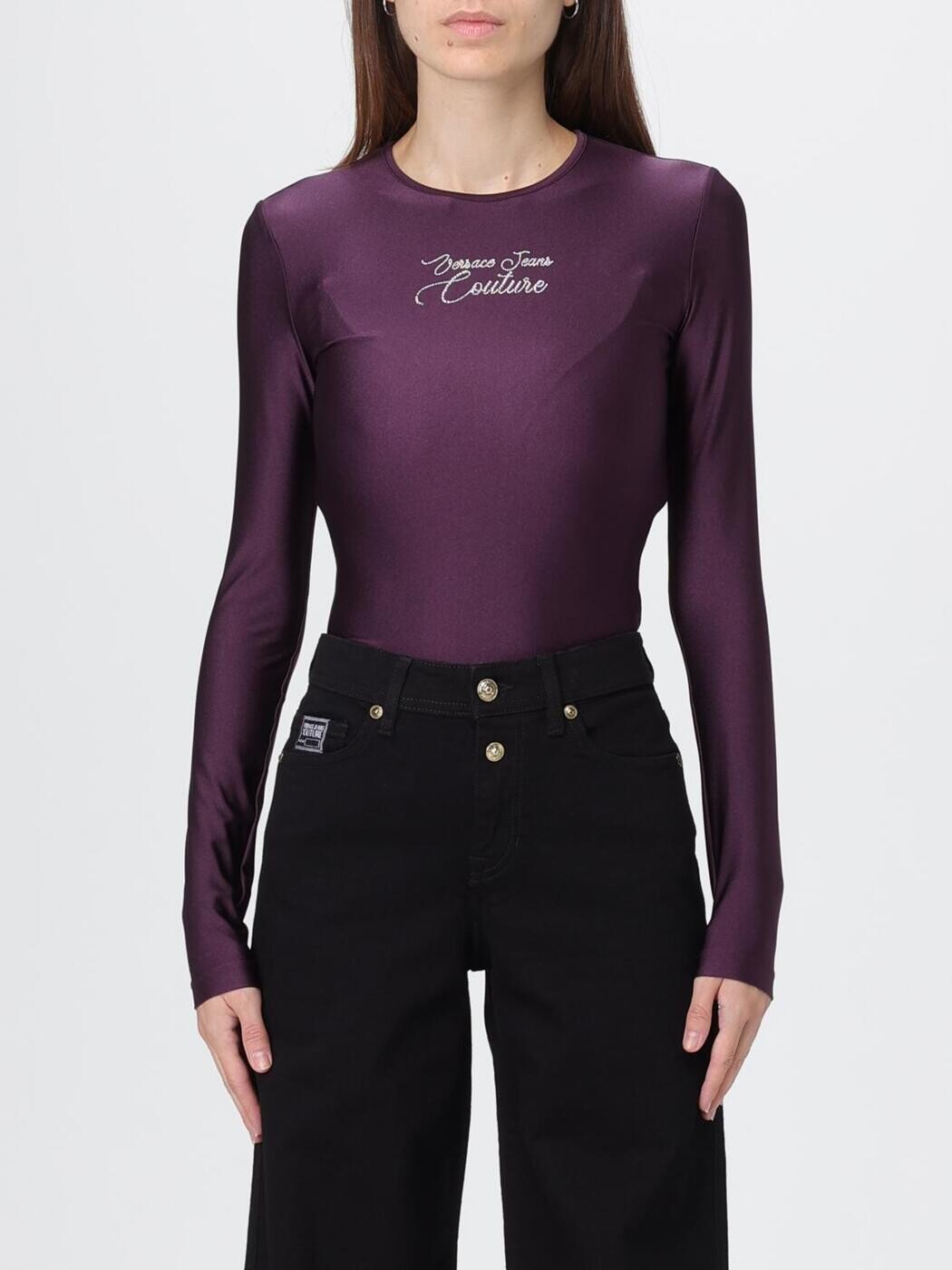 ヴェルサーチェ・ジーンズ・クチュール VERSACE JEANS COUTURE Tシャツ トップス レディース パープル T-shirts and tops 79HAM2A1N0008 Violet 関税 送料無料 2025AW gi｜BRANDSHOP「il Tesoro」