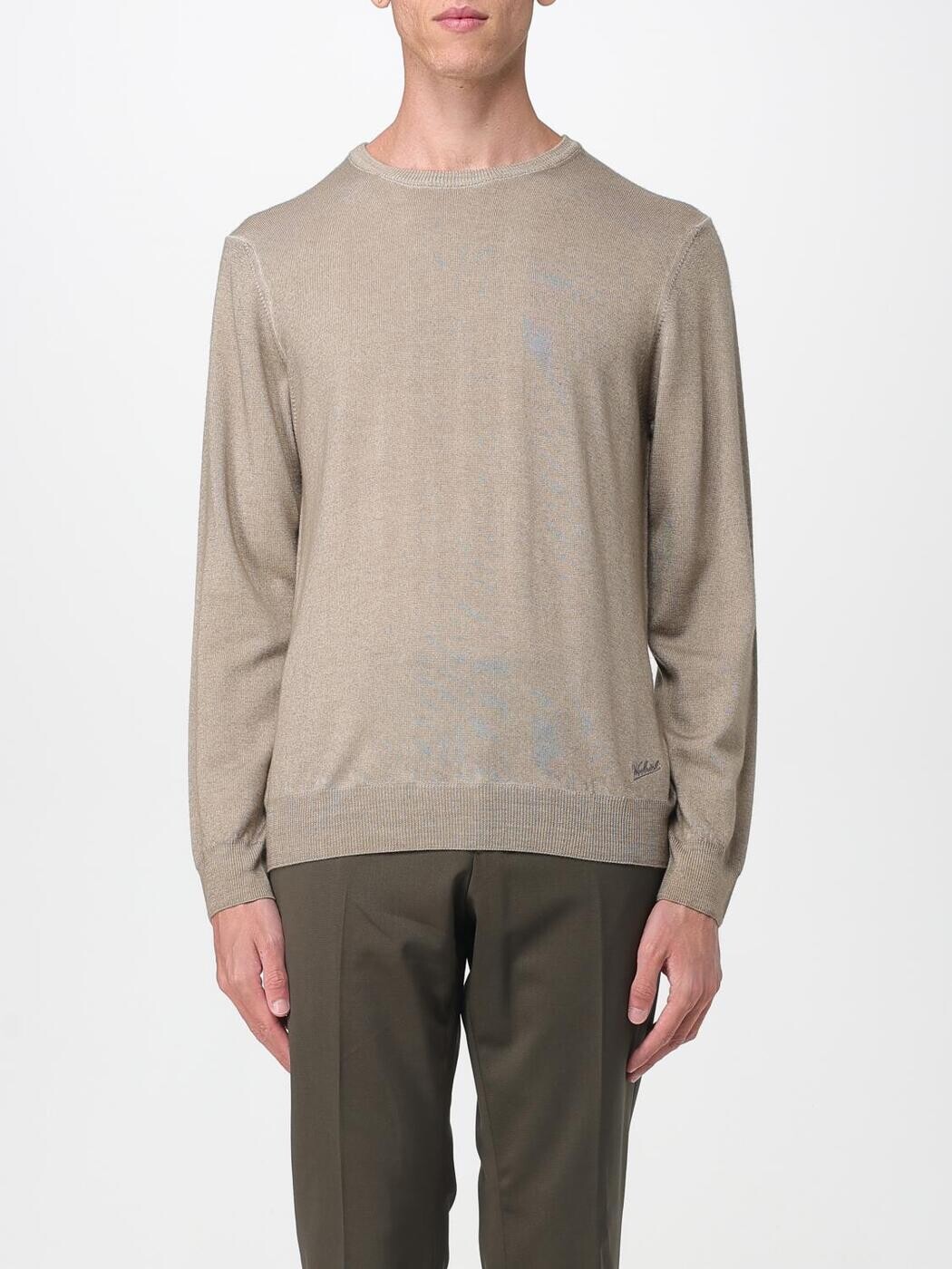 毛糸分限者 WOOLRICH プルオーバー 編み物御召しもの メンズ ベージュ Knitwear CFWOKN0277MRUF0775 Beige 関税 貨物輸送無料 2025AW gi