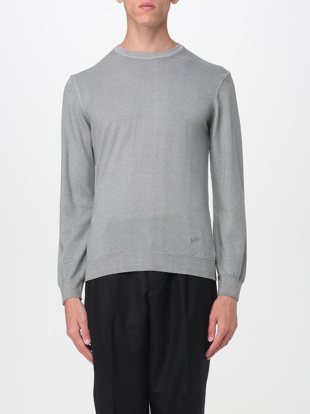 毛糸分限者 WOOLRICH プルオーバー 編み物御召しもの メンズ 薄墨色 Knitwear CFWOKN0277MRUF0775 Grey 関税 貨物輸送無料 2025AW gi