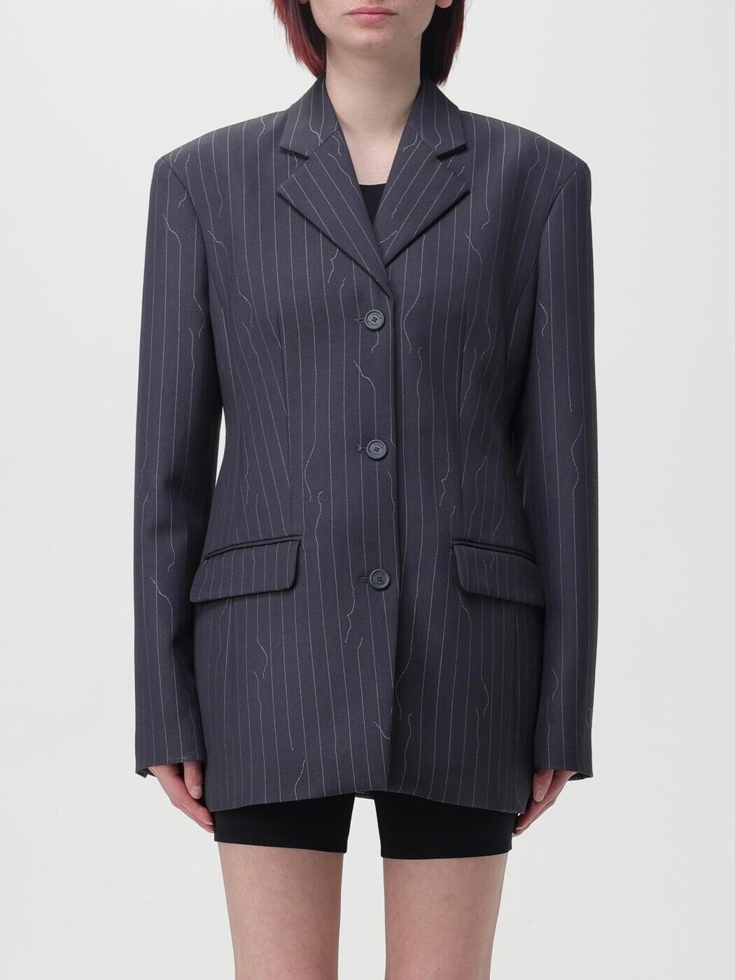 象牙色 OFF WHITE 背広上衣 背広 上衣 レディース 薄墨色 Suit Jackets OWEF123S24FAB003 関税 貨物輸送無料 2025AW gi レディースファッション-コート・ジャケット