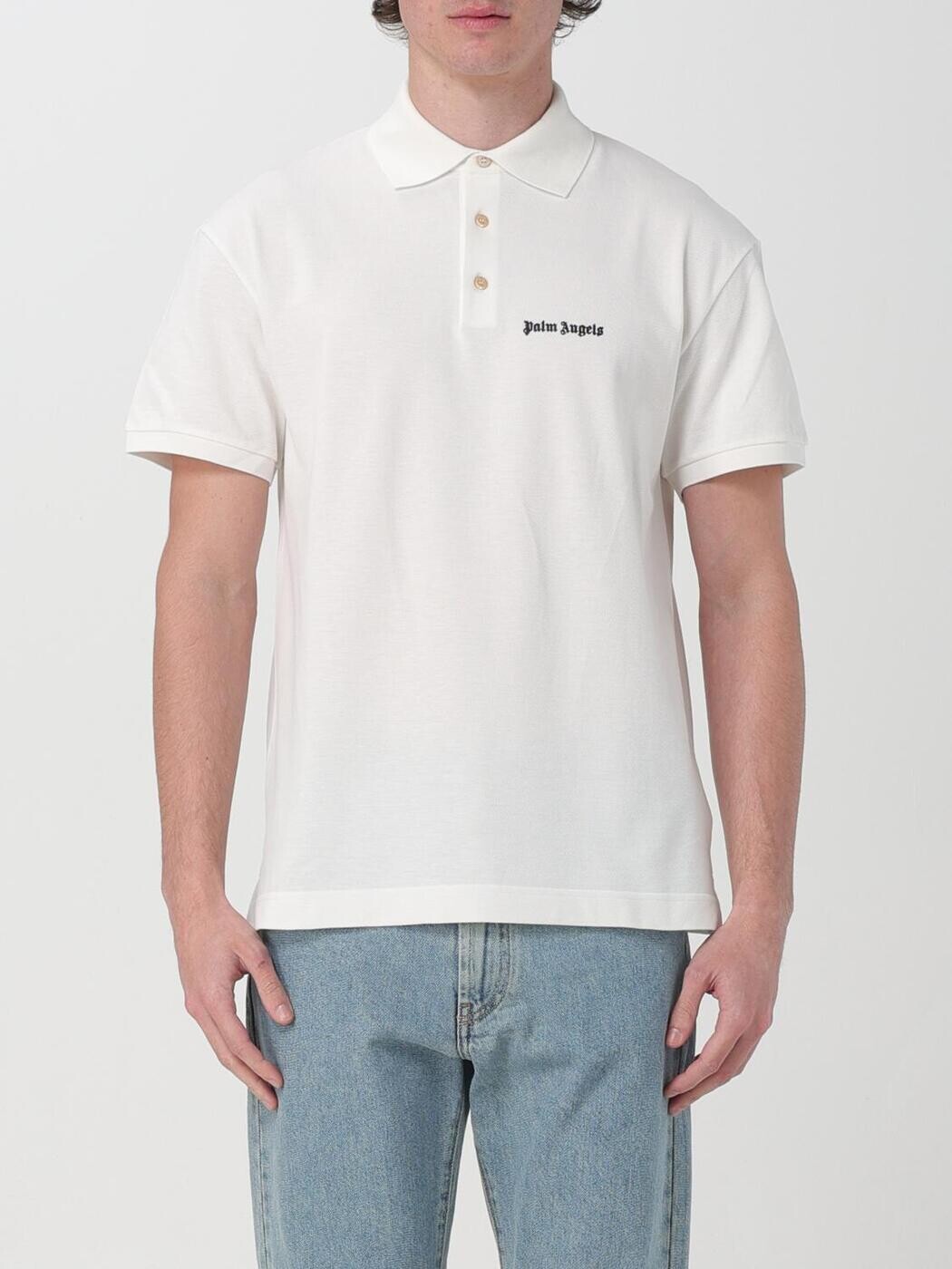 パーム エンジェルス PALM ANGELS ポロシャツ メンズ ホワイト Polo shirts PMGB012S24FAB002 White 関税 送料無料 2025AW gi｜BRANDSHOP「il Tesoro」