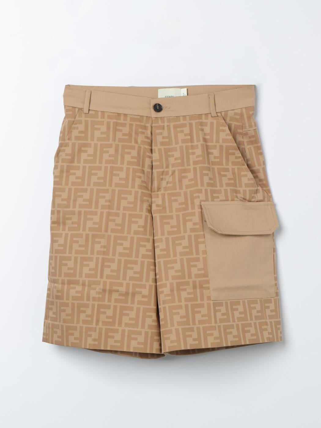 FENDI FENDI 遊撃手ズボン下 ズボン下 さる股引き ボーイズ ベージュ Shorts JMF462AQSP 関税 貨物輸送無料 2025AW gi