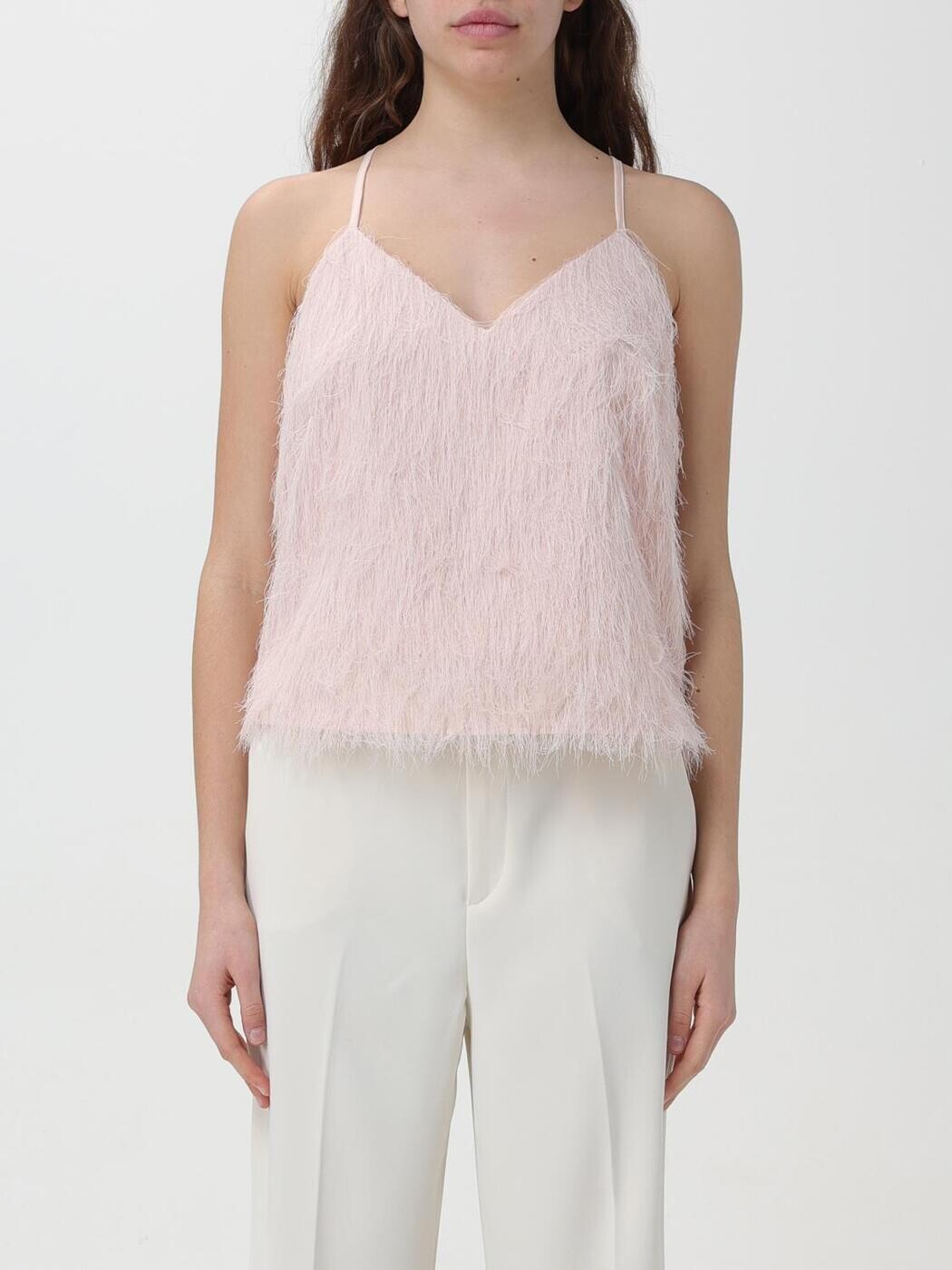 ツイン仕掛ける TWINSET プルオーバー トップス レディース サクラ色 T-shirts and tops 241TP2434 関税 貨物輸送無料 2024SS gi