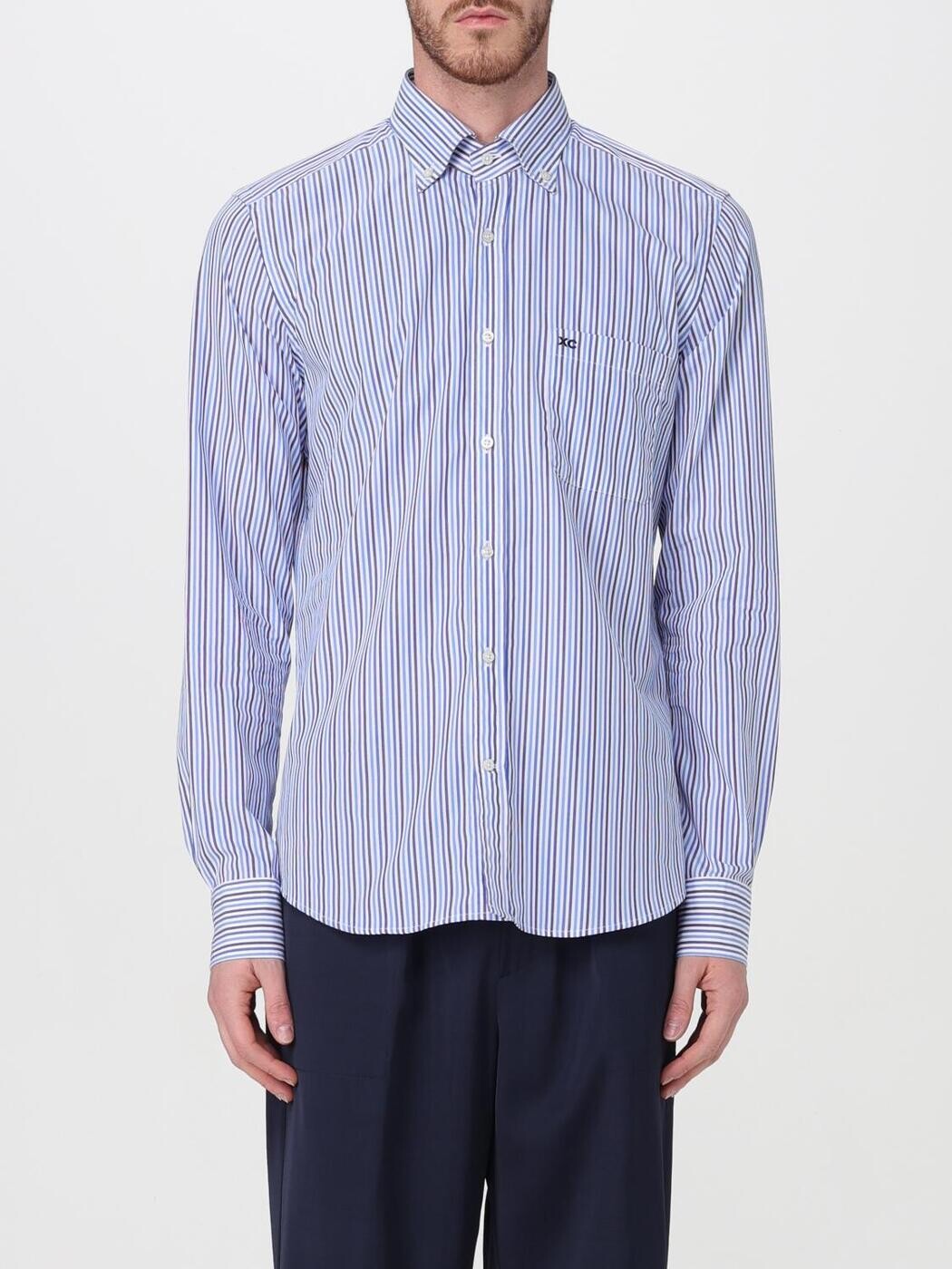 クロスシー XC プルオーバー メンズ 青色 Shirts L64B6311T-GH913 関税 貨物輸送無料 2024SS gi トップス-カジュアルシャツ