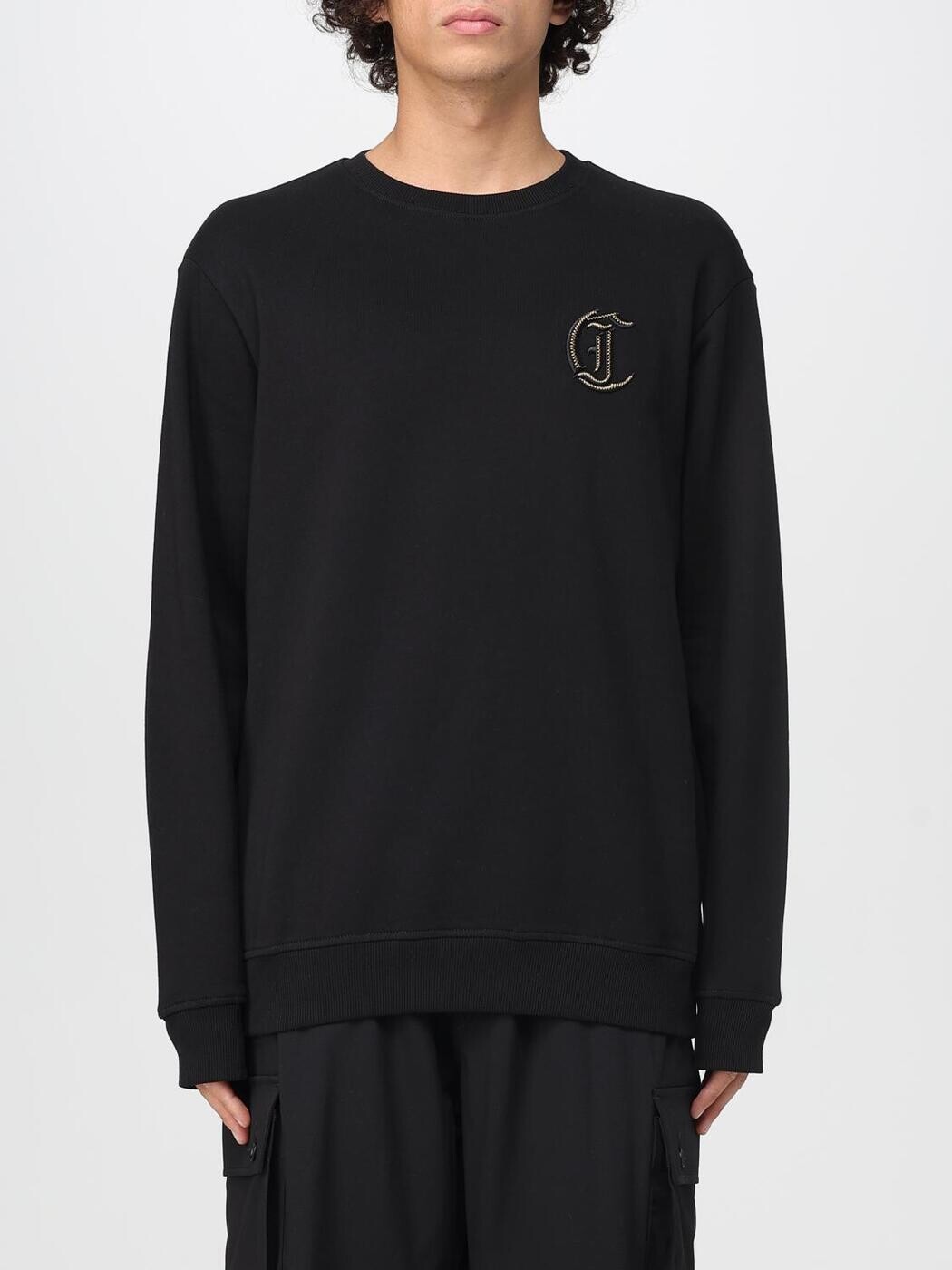 ジャスト カヴァリ JUST CAVALLI トレーナー 調教師 メンズ 黒いこと Sweatshirts 79OAIT07CF500 関税 貨物輸送無料 2025AW gi