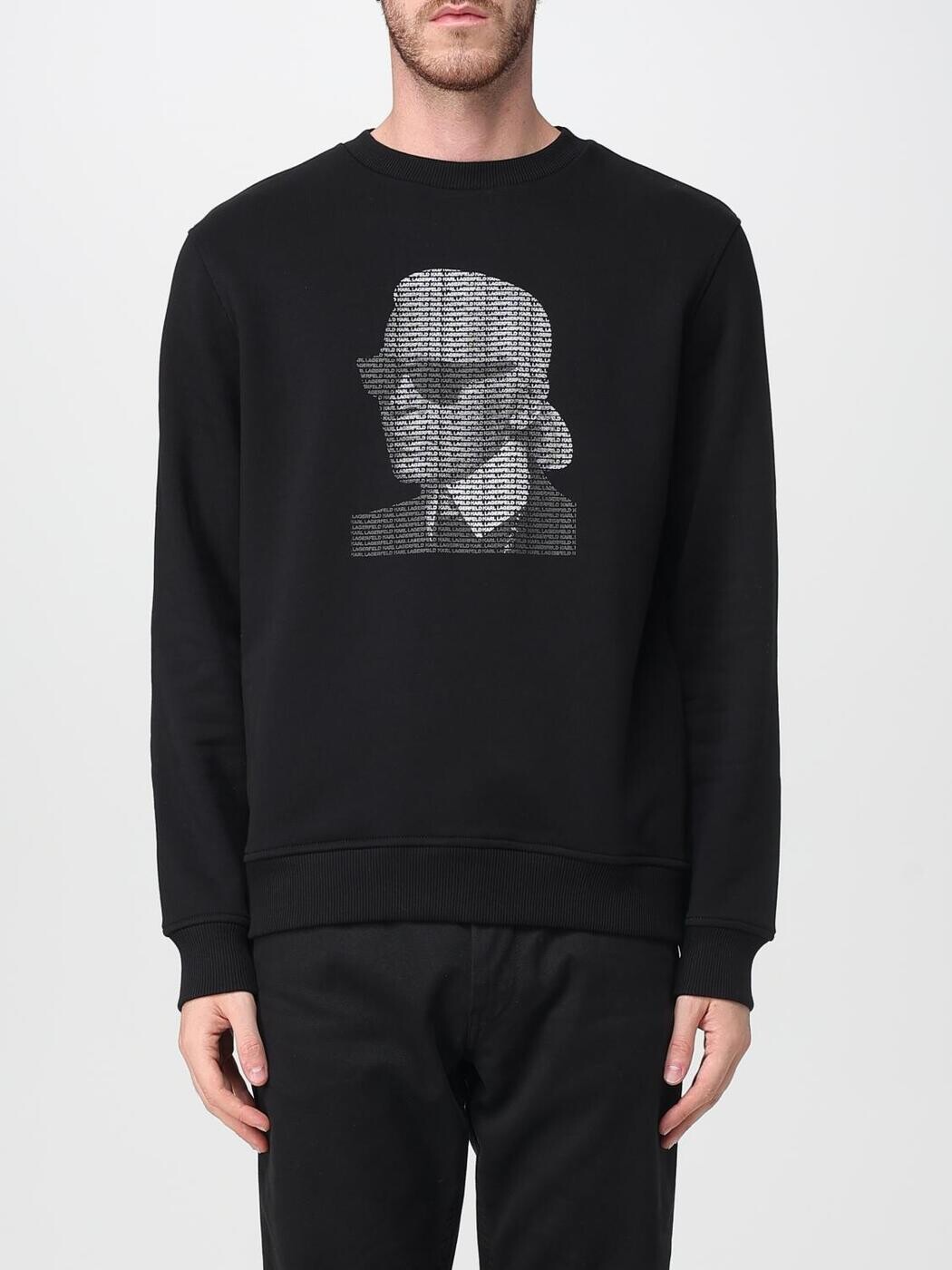長い巻き毛 ラガーフェルド KARL LAGERFELD トレーナー 調教師 メンズ 黒いこと Sweatshirts 705031554906 関税 貨物輸送無料 2025AW gi