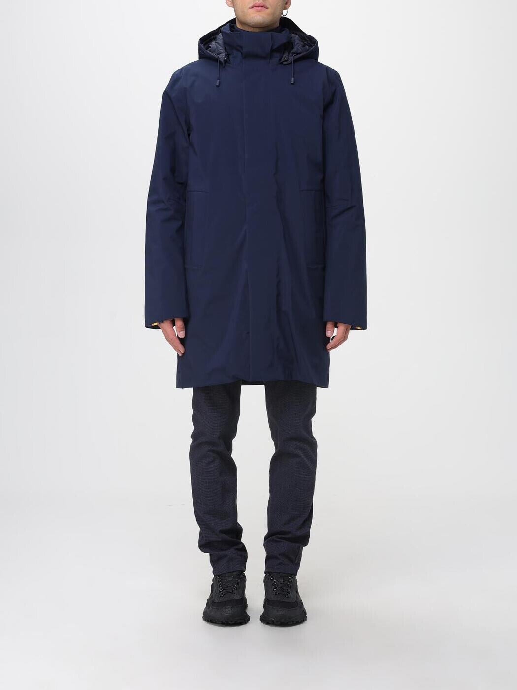 ケイ通い路 K-WAY トレンチ 厚地の外套 メンズ 青色 Coats and Trench K7136IW Blue 関税 貨物輸送無料 2025AW gi