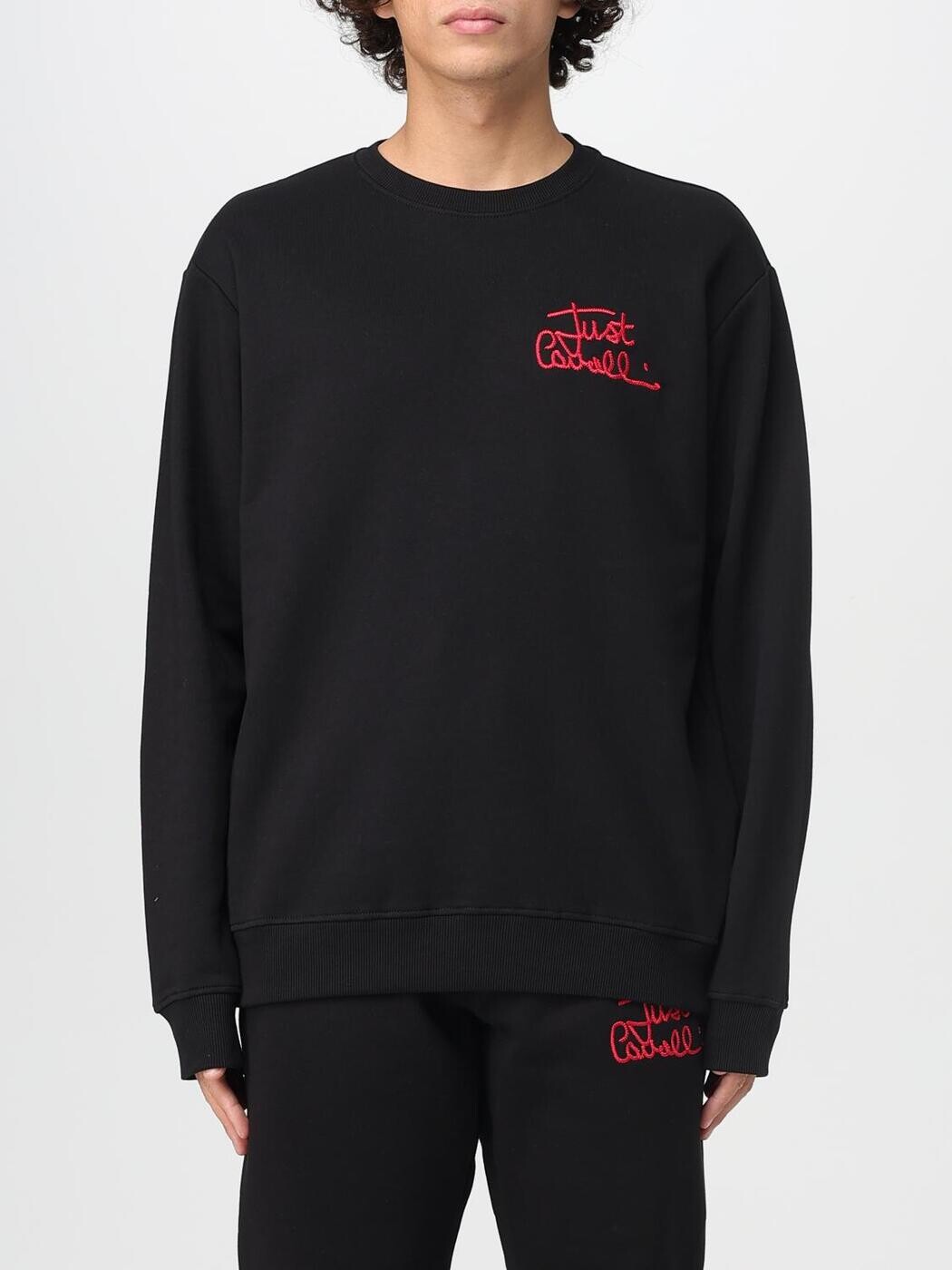 ジャスト カヴァリ JUST CAVALLI トレーナー 調教師 メンズ 黒いこと Sweatshirts 79OAIT14CF500 関税 貨物輸送無料 2025AW gi