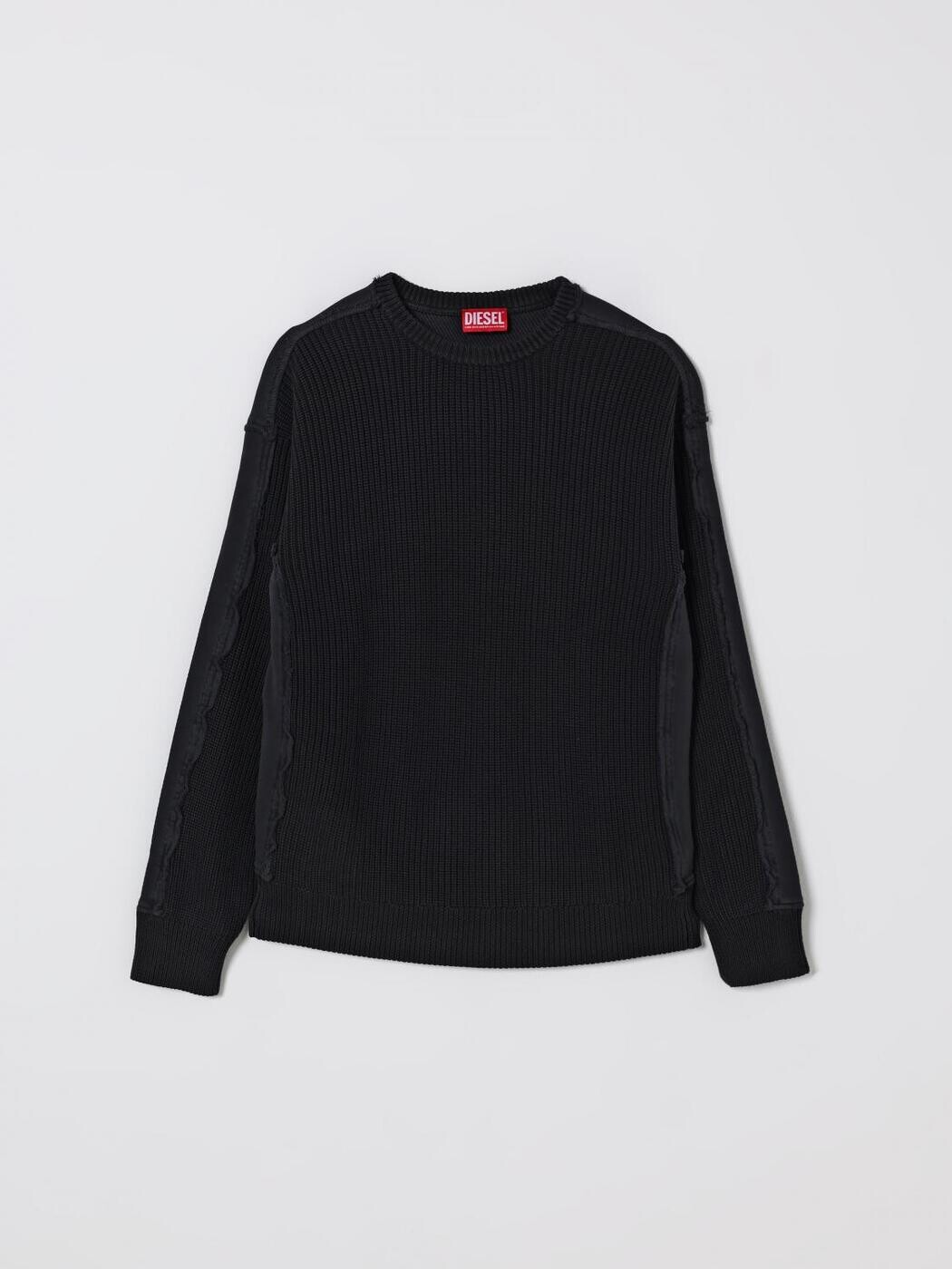 ディーゼル DIESEL クルーネックジャンパー 編み物御召しもの ボーイズ 黒いこと Crew neck jumpers J024340GHAN 関税 貨物輸送無料 2025AW gi