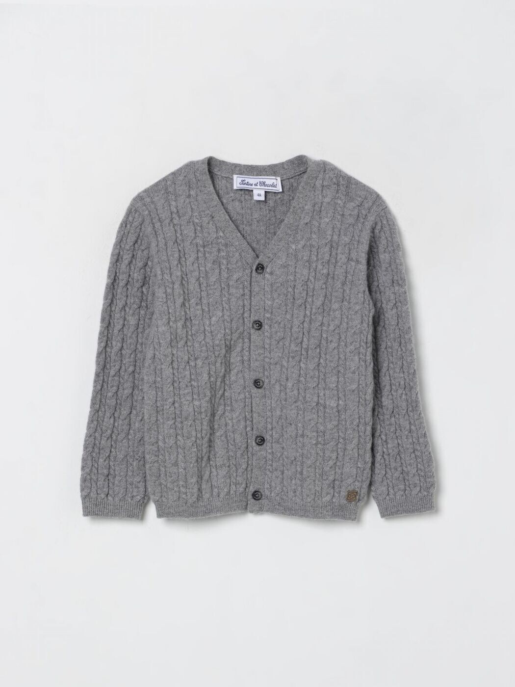 タルティーヌ・エ・ショコラ TARTINE ET CHOCOLAT クルーネックジャンパー 編み物御召しもの ボーイズ 薄墨色 Crew neck jumpers CB18001 関税 貨物輸送無料 2025AW gi
