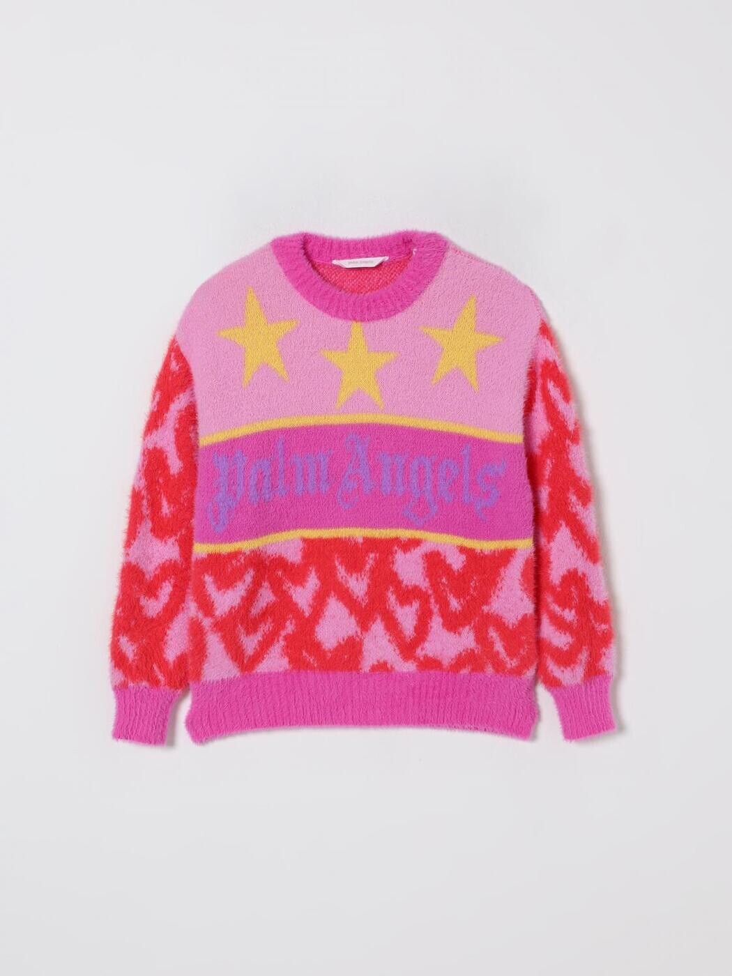 パーム・エンジェルス PALM ANGELS クルーネックジャンパー 編み物御召しもの ガールズ さくら色 Crew neck jumpers PGHE002F25KNI003 関税 貨物輸送無料 2025AW gi