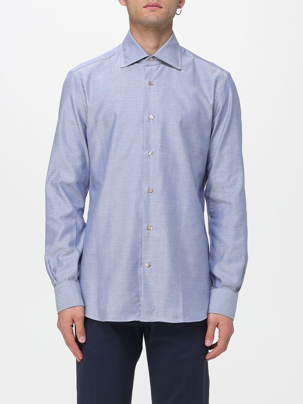 マッザレッリ MAZZARELLI シャツ メンズ ブルー Shirts 44W13 Blue 関税 送料無料 2025AW gi|BRANDSHOP「il Tesoro」