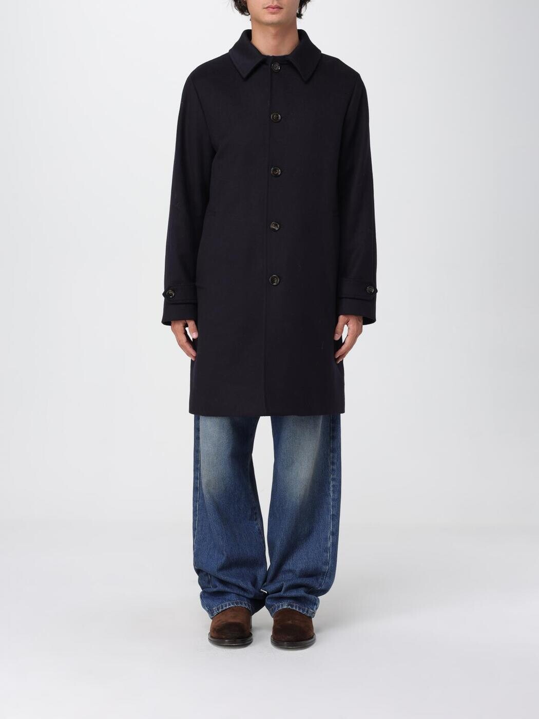 アスペジ ASPESI トレンチ コート メンズ ブルー Coats and Trench AC41D550 Blue 関税 送料無料 2025AW gi｜BRANDSHOP「il Tesoro」