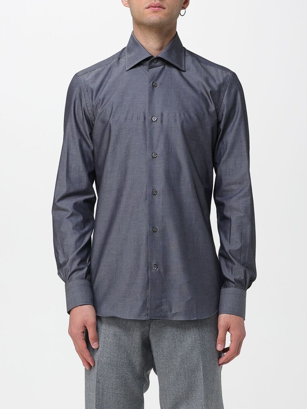 マッザレッリ MAZZARELLI シャツ メンズ グレー Shirts 4550 Grey 関税 送料無料 2025AW gi|BRANDSHOP「il Tesoro」
