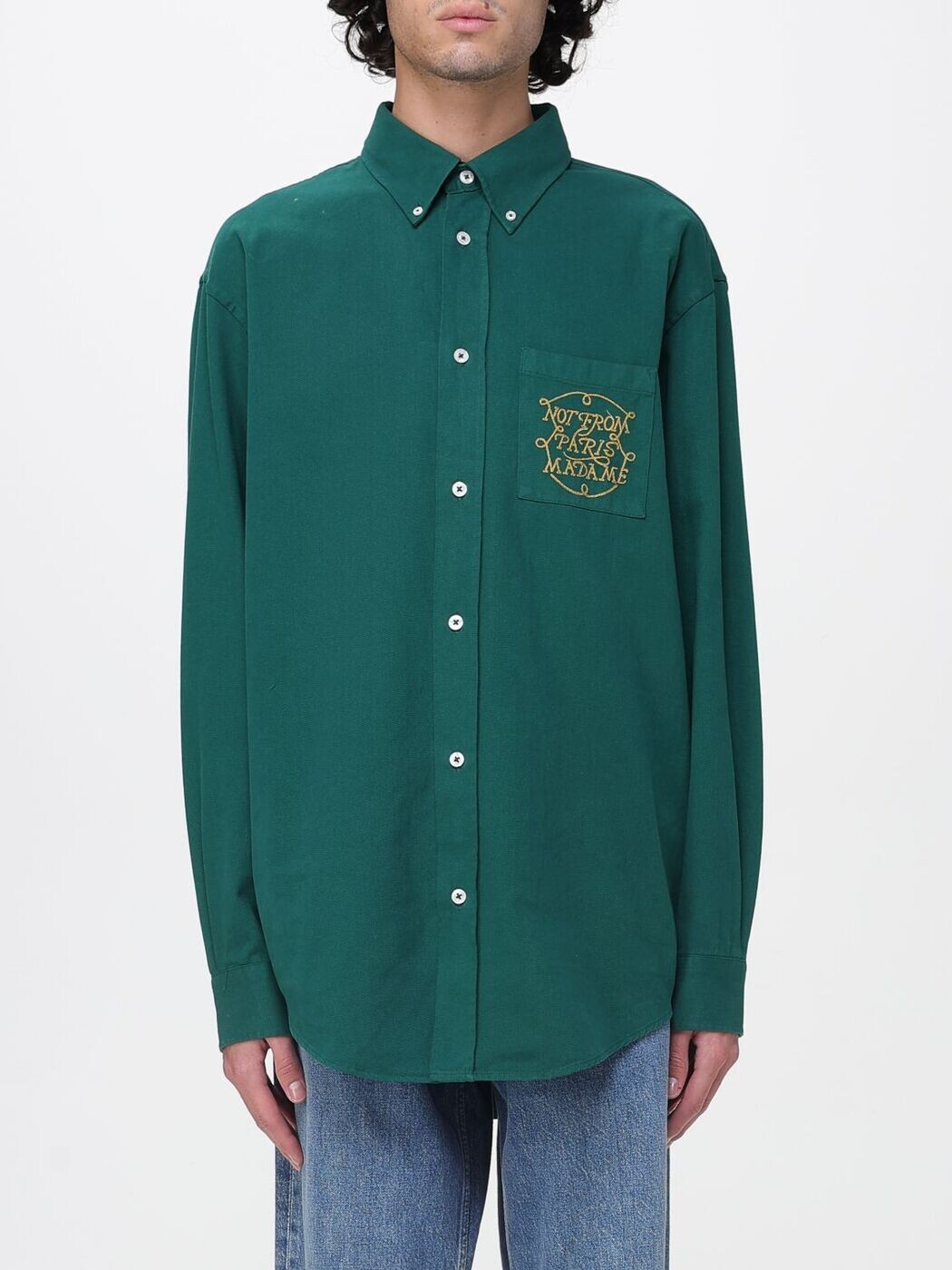 ドロール ド ムッシュ DROLE DE MONSIEUR シャツ メンズ グリーン Shirts HSH237CO217 Green 関税 送料無料 2025AW gi|BRANDSHOP「il Tesoro」