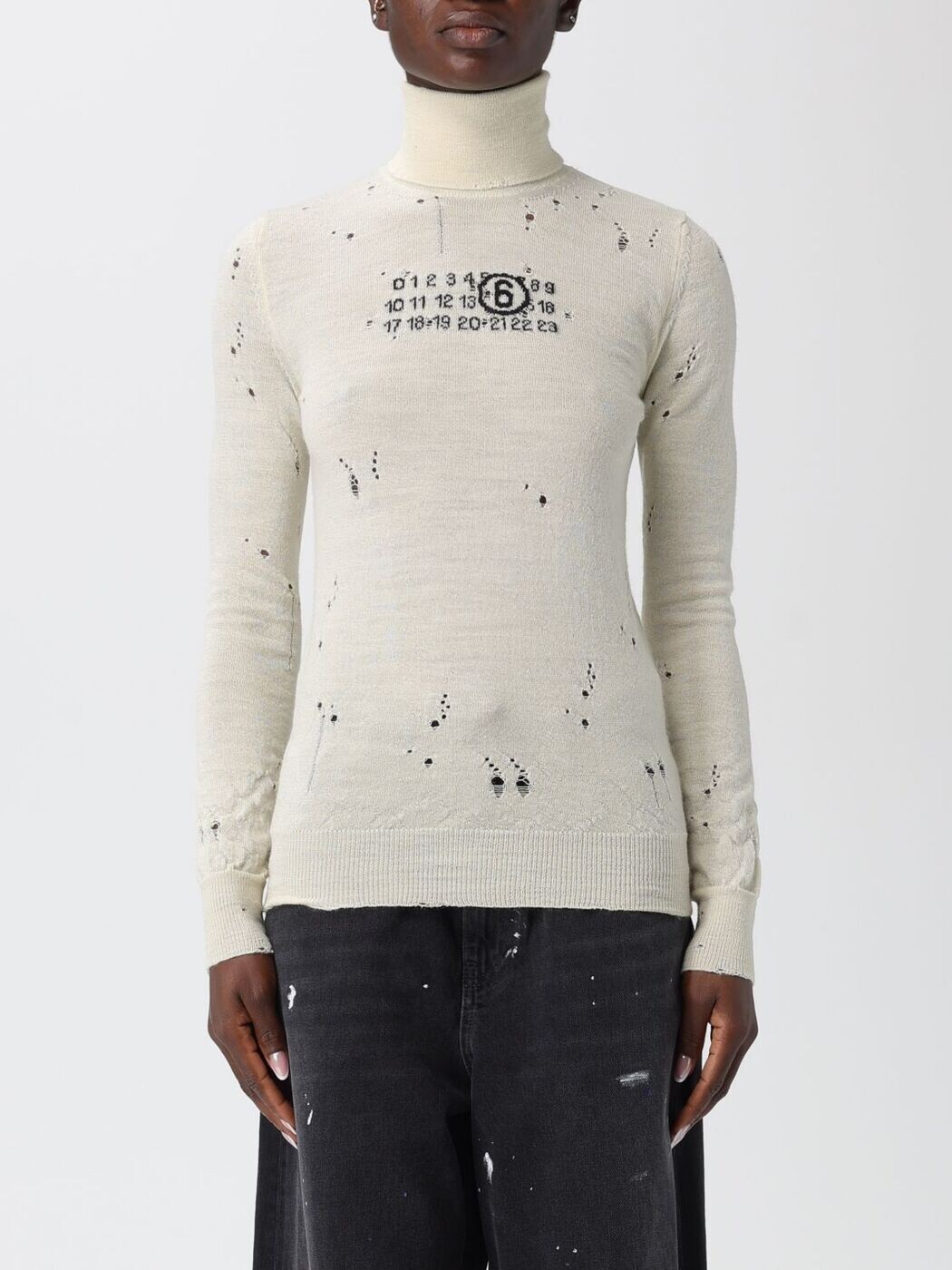 エムエム6 メゾン マルジェラ MM6 MAISON MARGIELA セーター ニットウェア レディース ベージュ Knitwear S52HA0299M13134 Beige 関税 送料無料 2025AW gi｜BRANDSHOP「il Tesoro」
