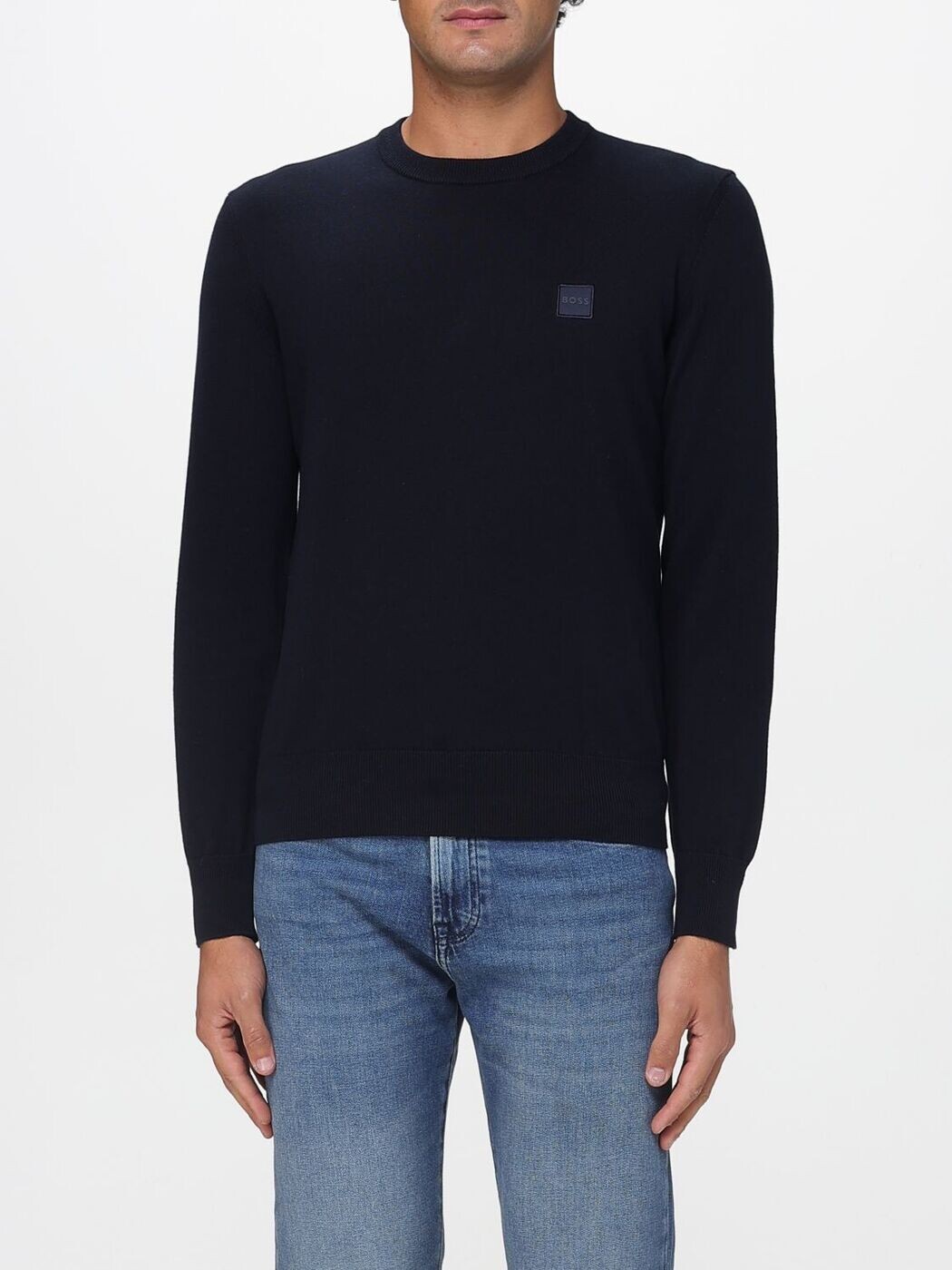 雇い主 BOSS プルオーバー 編み物御召しもの メンズ 青味 Knitwear 50527583 Blue 関税 貨物輸送無料 2026SS gi