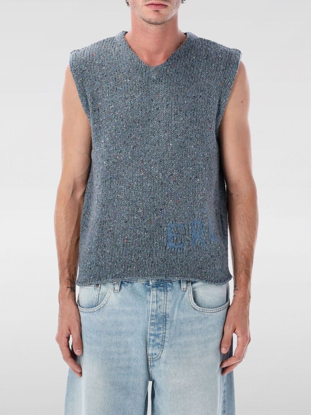 イーアールエル ERL ジレ より良い メンズ 青碧 Vests ERL11N007 関税 貨物輸送無料 2025AW gi