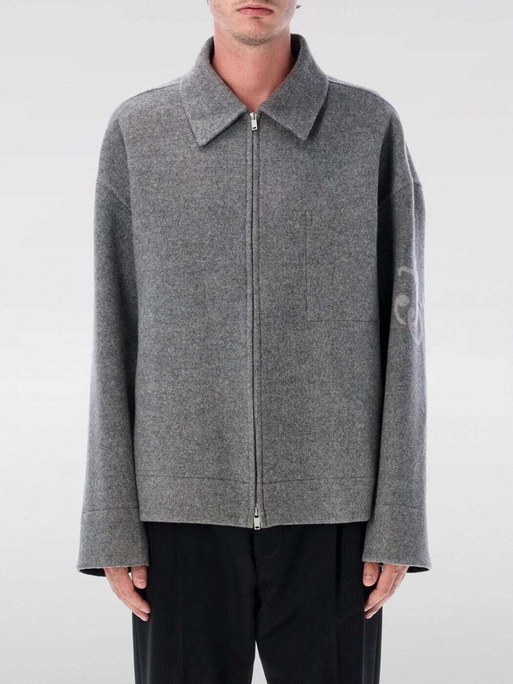 内鰓 サンダー JIL SANDER トレンチ 厚地の外套 メンズ 薄墨色 Coats and Trench J47BN0170J40020 関税 貨物輸送無料 2025AW gi