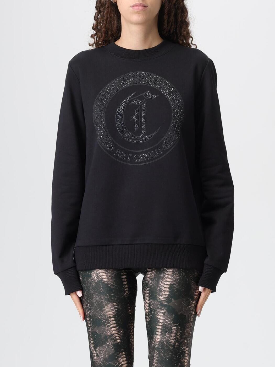 ジャスト カヴァリ JUST CAVALLI 調教師 レディース 黒いこと Sweatshirts 79PAIE01CF100 関税 貨物輸送無料 2025AW gi