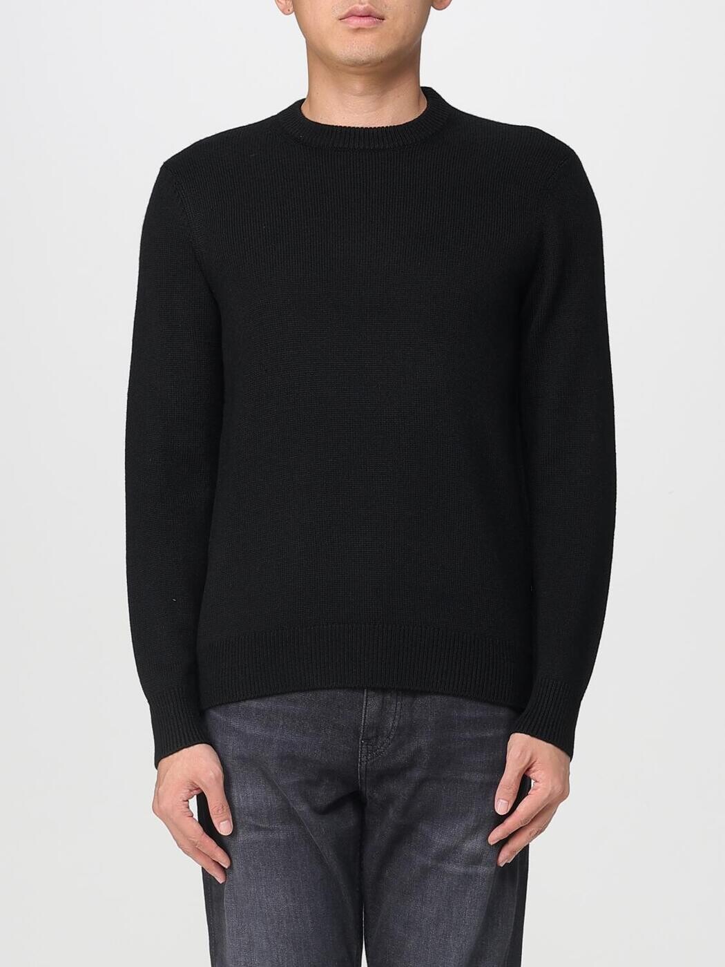 イーエーセブン EA7 プルオーバー 編み物御召しもの メンズ 黒いこと Knitwear 7M000925AF17667 Black 関税 貨物輸送無料 2025AW gi