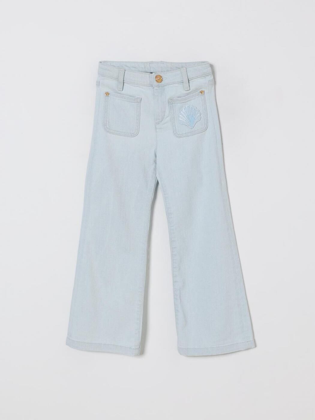 ヴェルサーチェ VERSACE レギュラーフィットジーンズ ジーンズ ガールズ 青碧 Regular fit jeans 10198281A14285 関税 貨物輸送無料 2025AW gi