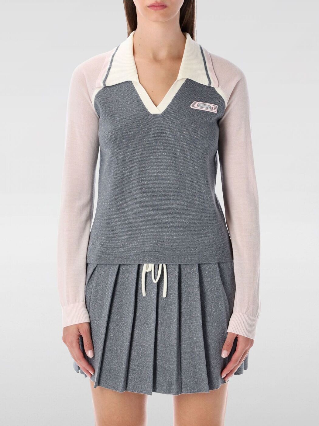 カサブランカ CASABLANCA ポロシャツ レディース シルバー Polo WAW25KW1127 Silver 関税 送料無料 2025AW gi｜BRANDSHOP「il Tesoro」