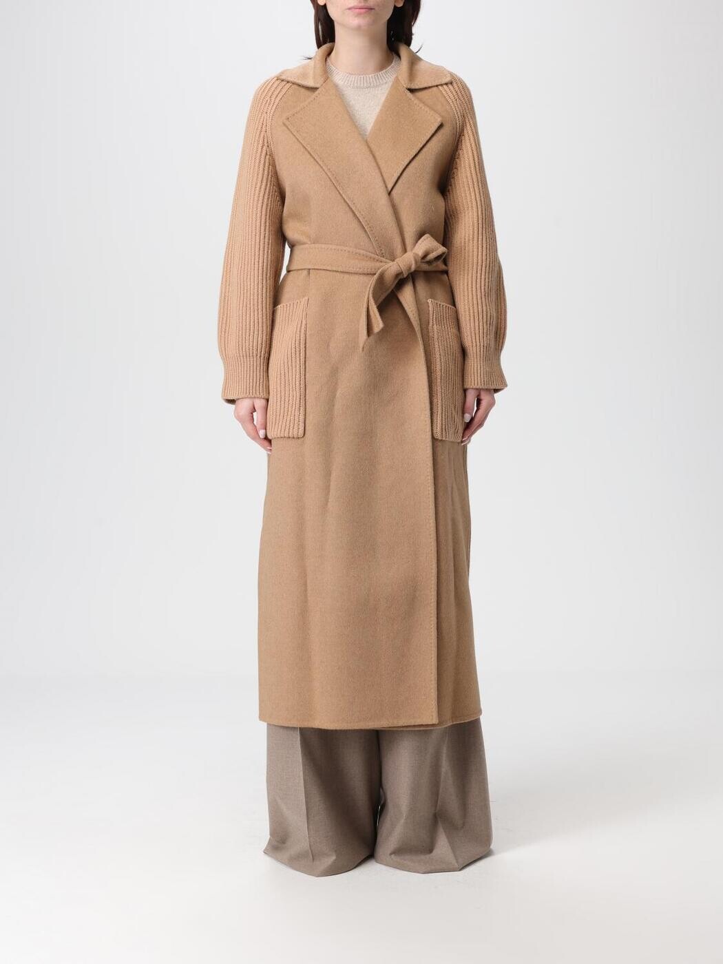 マックス パンパノウサギ MAX MARA トレンチコート 厚地の外套 レディース ベージュ Coats and trench coats 2521016503600 関税 貨物輸送無料 2025AW gi