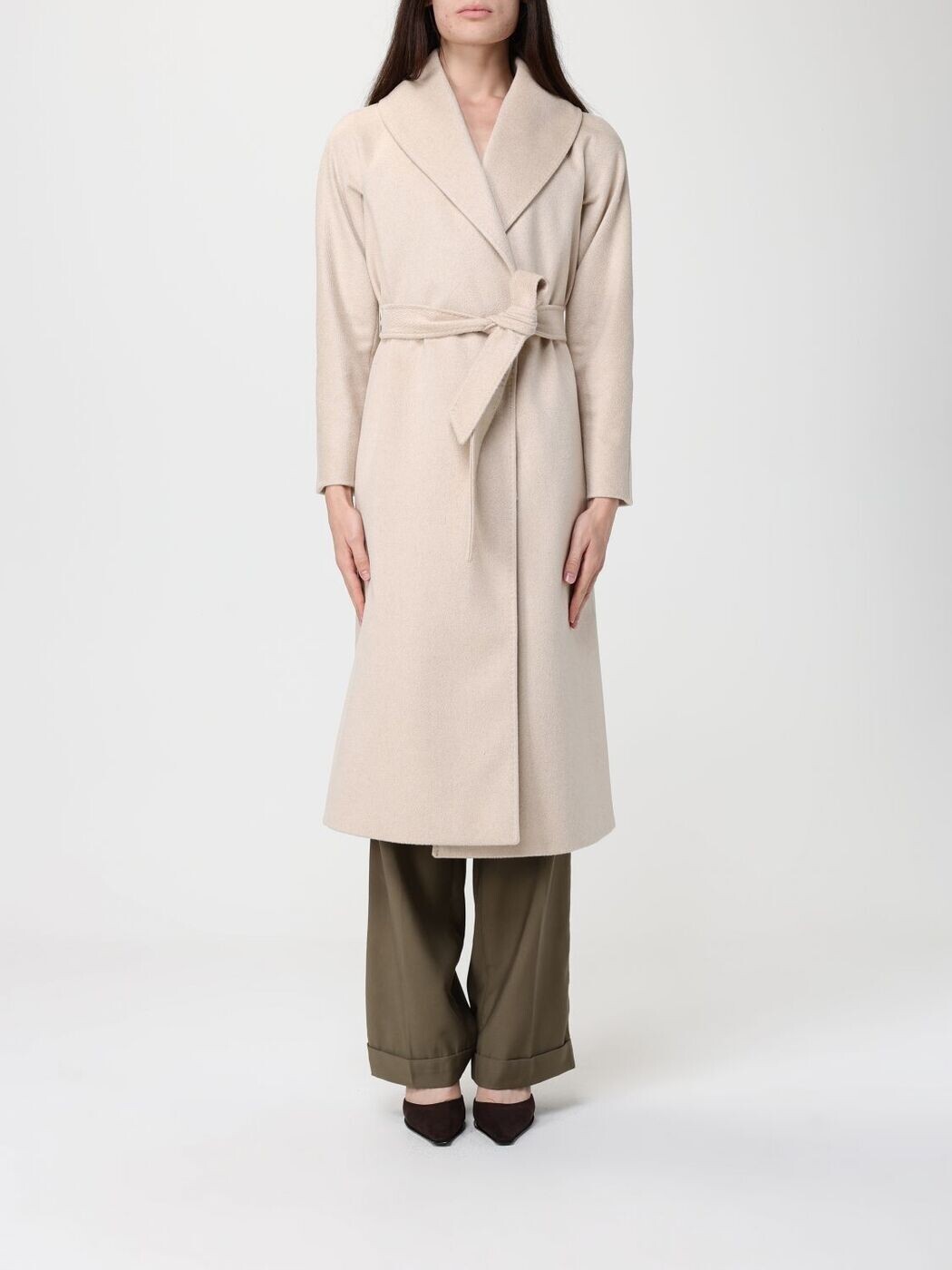 マックスマーラ ステュディオ MAX MARA STUDIO トレンチコート 厚地の外套 レディース ベージュ Coats and trench coats 2526016102600 関税 貨物輸送無料 2025AW gi