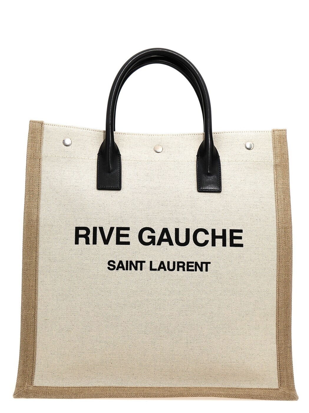 前日 サンローラン SAINT LAURENT PARIS トートバッグ メンズ 白いこと Tote bags \u0027Rive Gauche North/South\u0027 shopping bag 632539FAAVU9054 White/Black 関税 貨物輸送無料 2023AW ju
