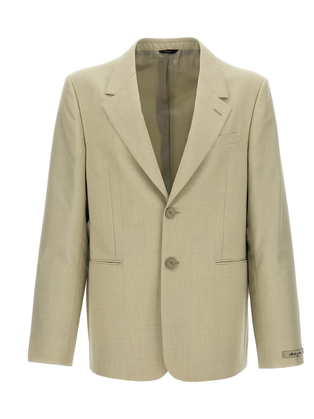 フェンディ FENDI 上衣 メンズ ベージュ Jackets Single-breasted wool blazer FJ0798AR8TF1MTE Beige 関税 貨物輸送無料 2024SS ju